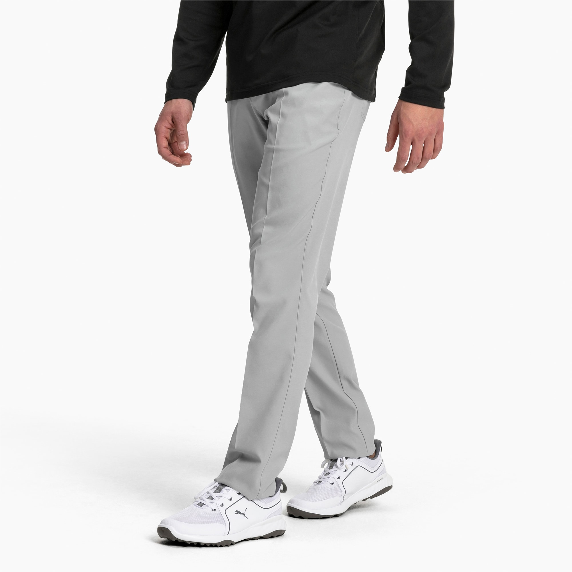 PUMA Pantalon tissé Jackpot 5 Pocket Golf pour Homme, Gris, Taille 36/32, Vêtements
