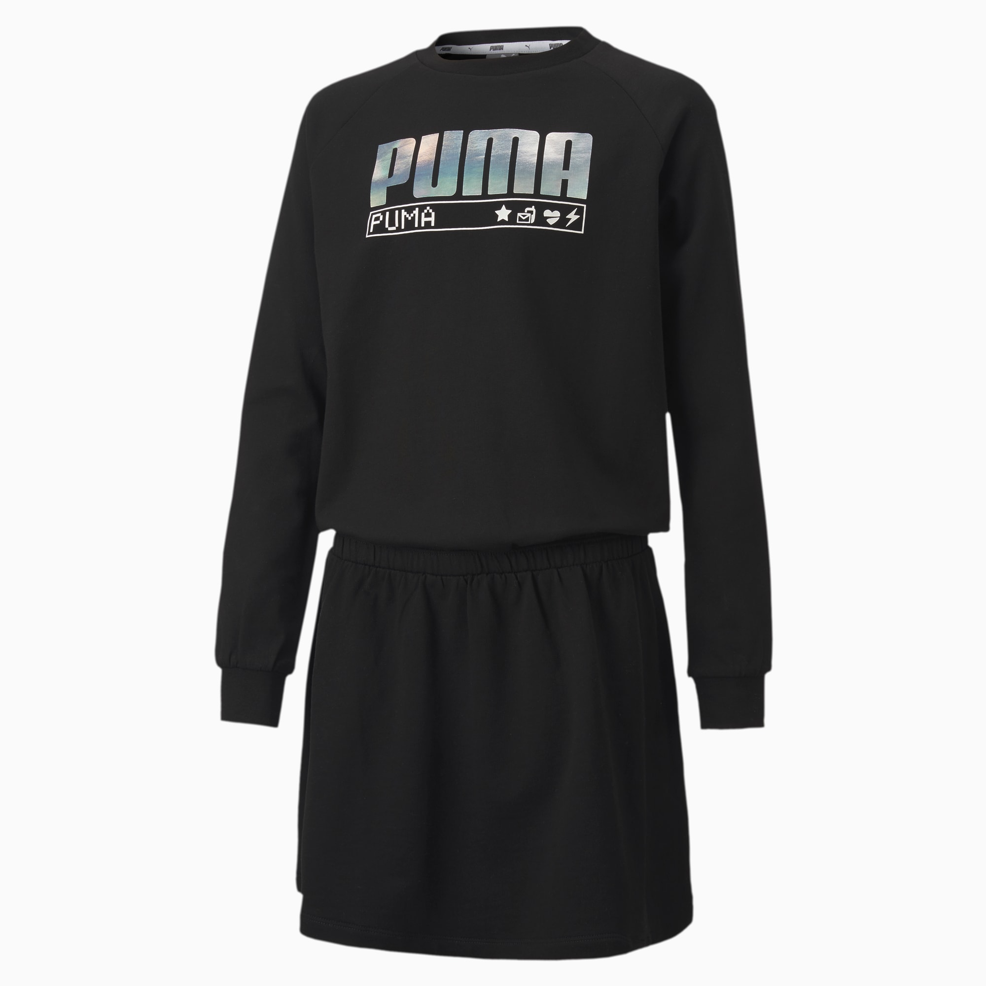 Alpha jurk met lange mouwen, Zwart, Maat 140 | PUMA