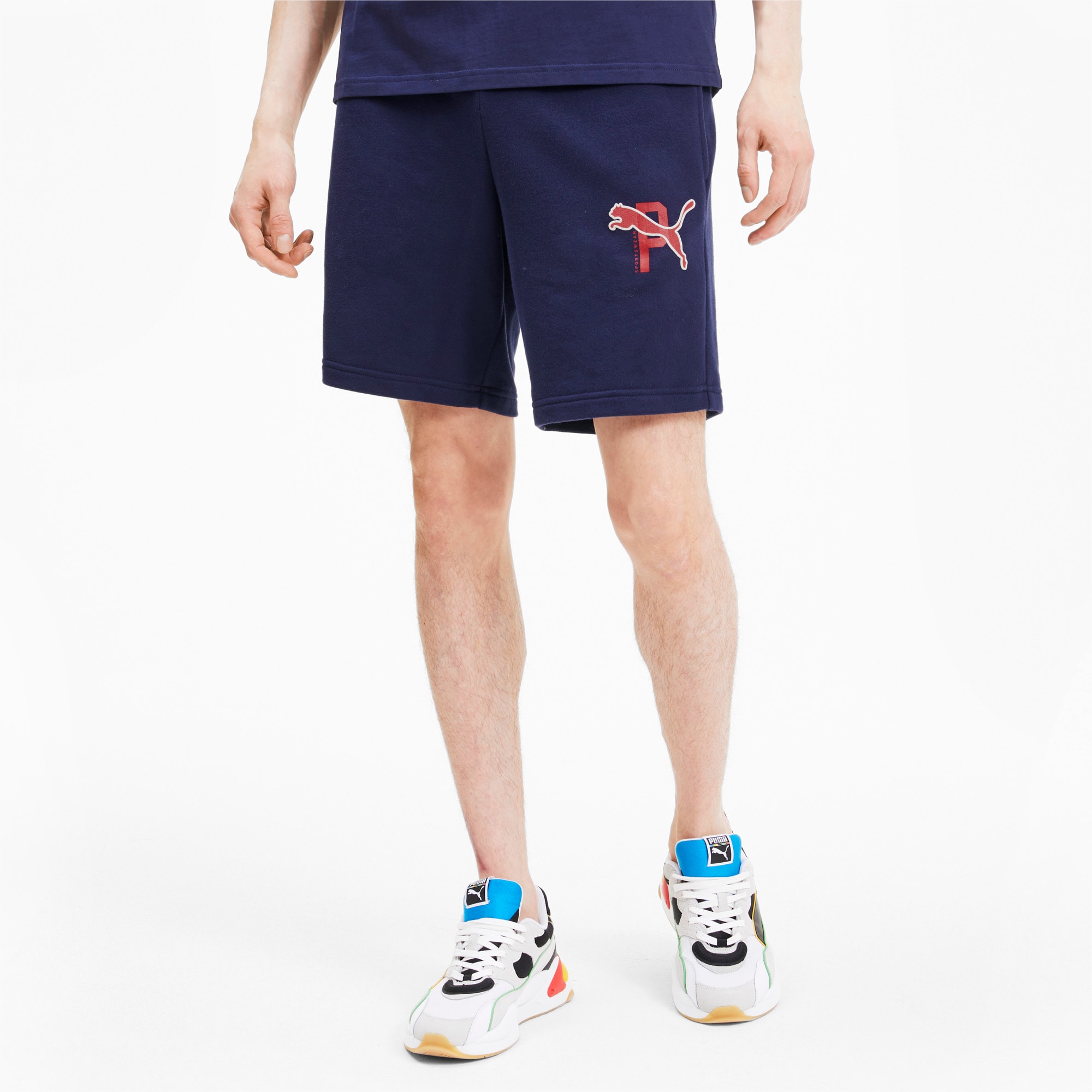 PUMA Short ATHLETICS pour Homme, Bleu, Taille XS, Vêtements