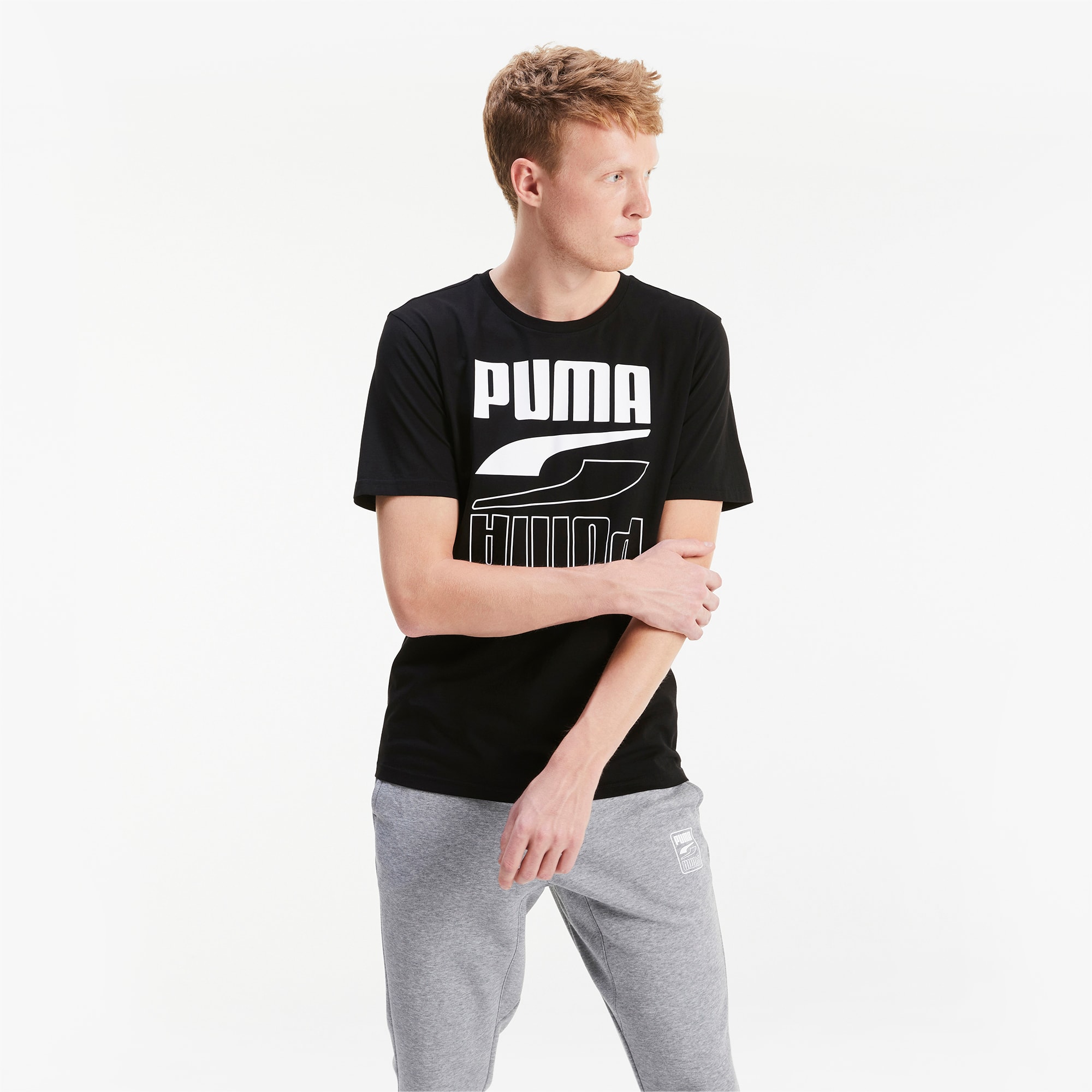 Rebel heren-T-shirt met korte mouwen, Zwart, Maat XXS | PUMA