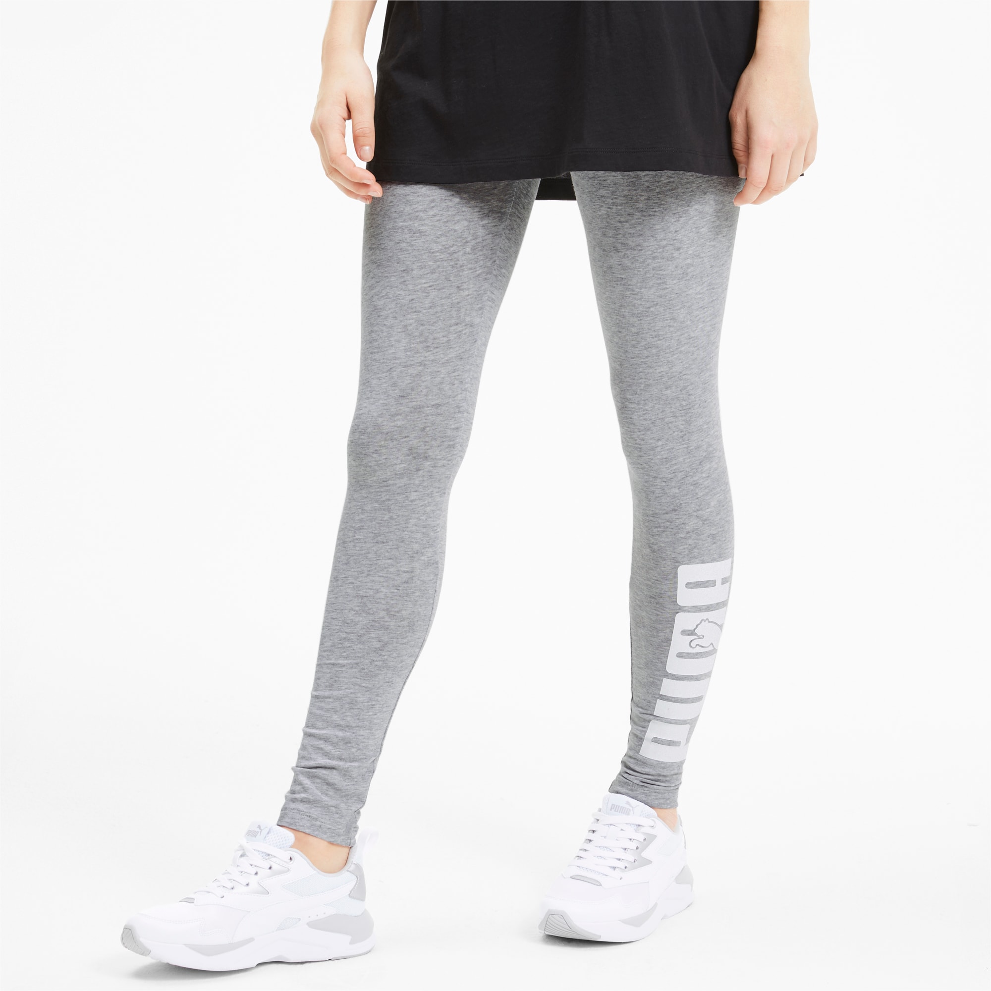 PUMA Legging Rebel Graphic femme, Gris/Bruyère, Taille L, Vêtements