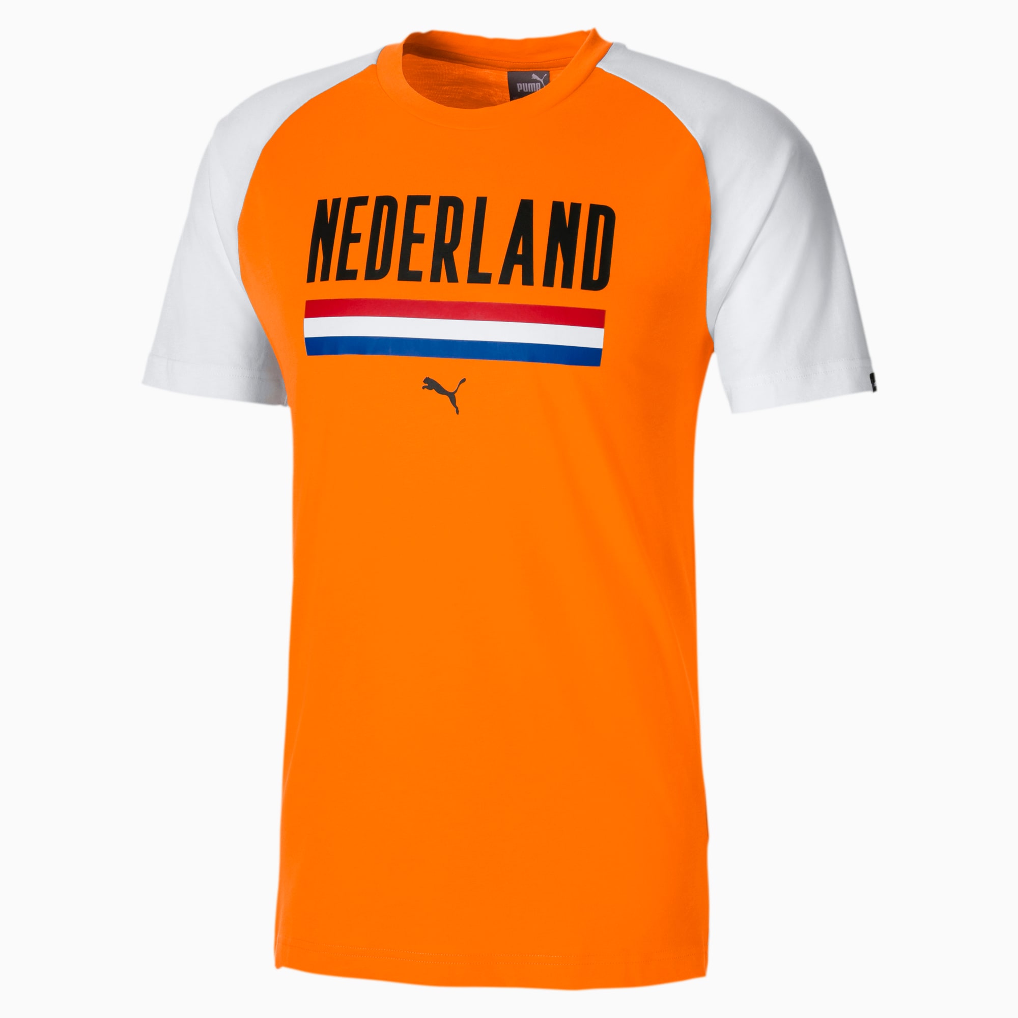 PUMA Fußball Unisex T-Shirt | Mit Aucun | Orange/Weiß | Größe: XXL
