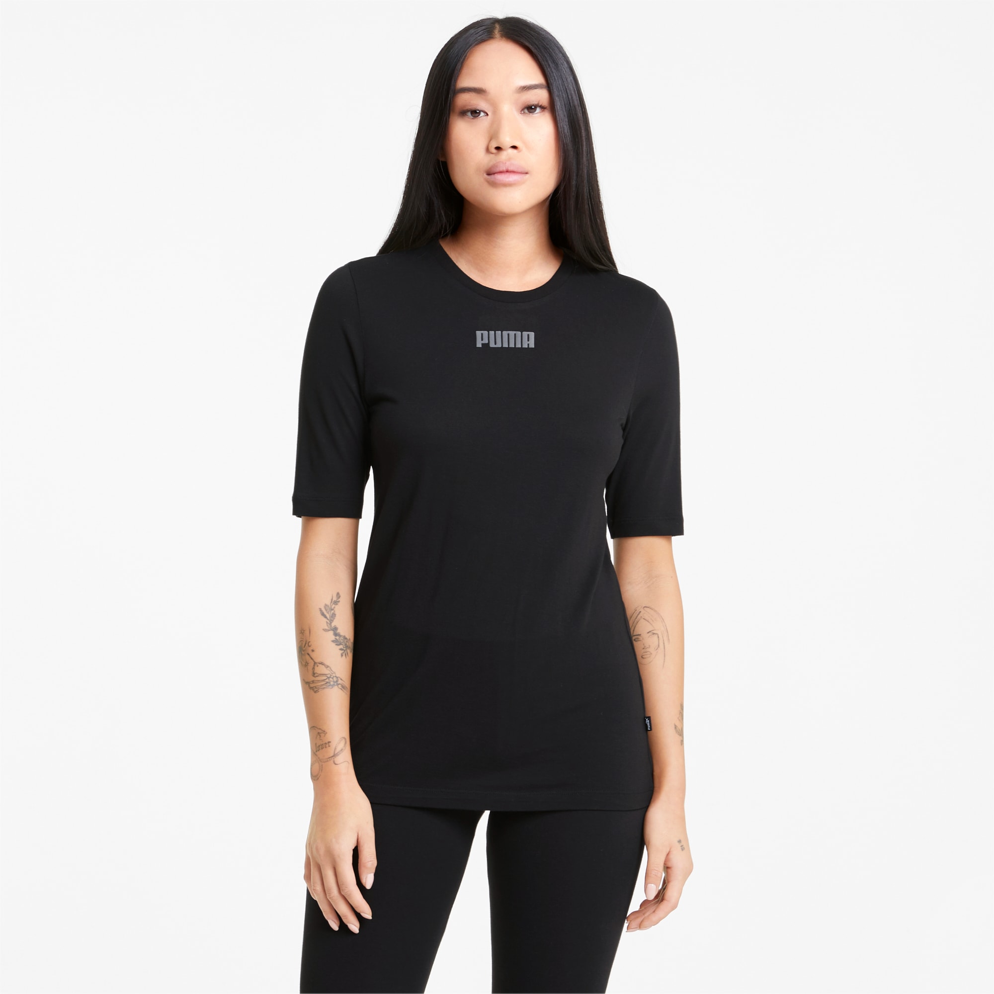 PUMA T-Shirt Modern Basics femme, Noir, Taille XS, Vêtements
