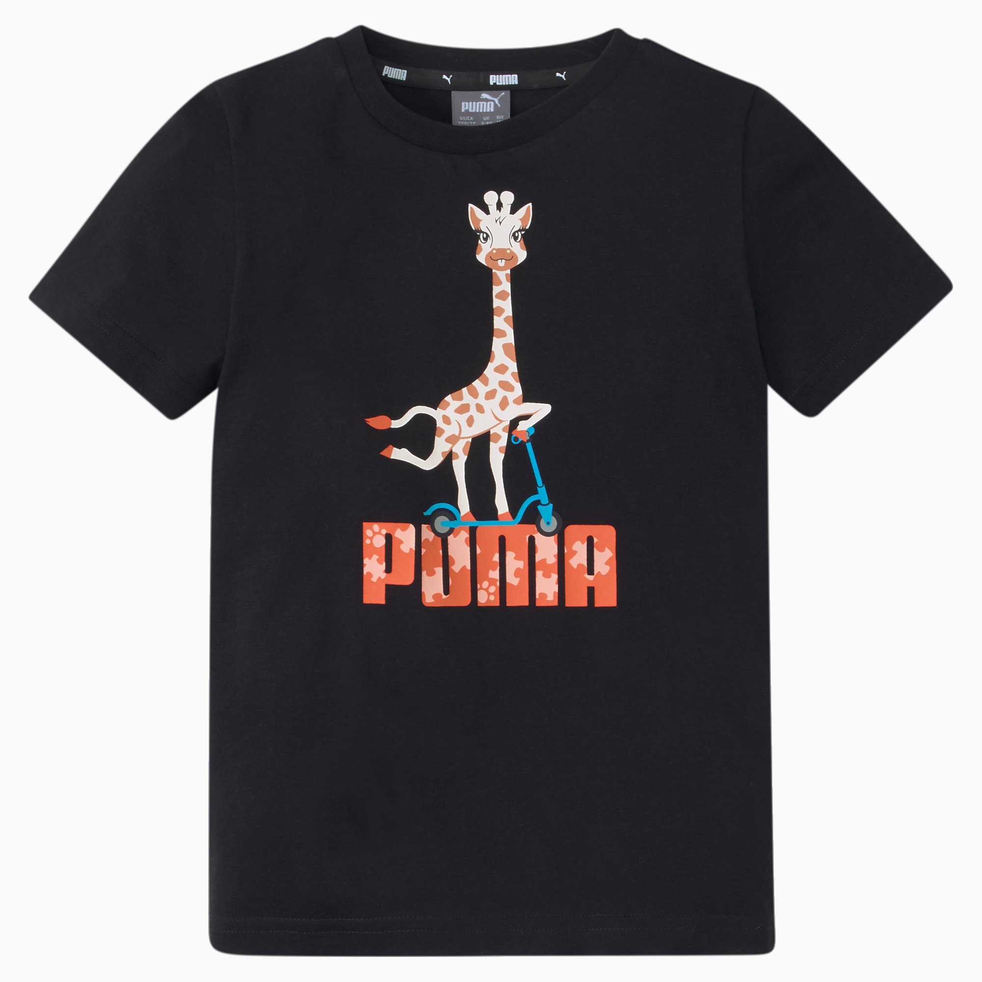 PUMA T-Shirt Paw enfant, Noir, Taille 164, Vêtements