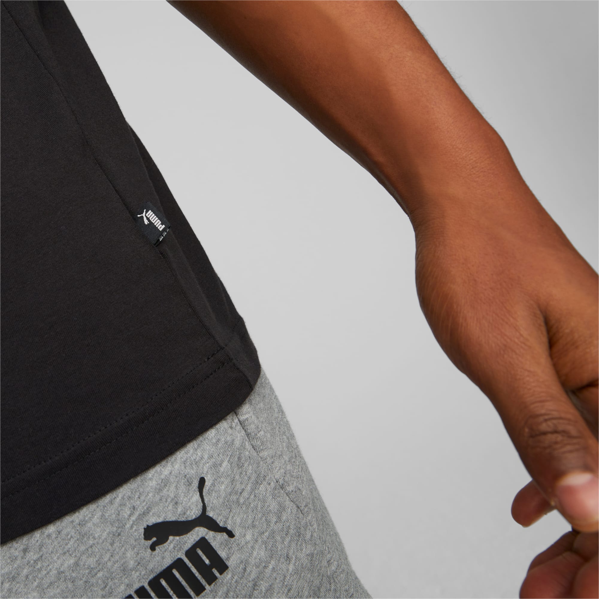 PUMA Essentials Logo Men's T-Shirt, Black, Size XS, Clothing
