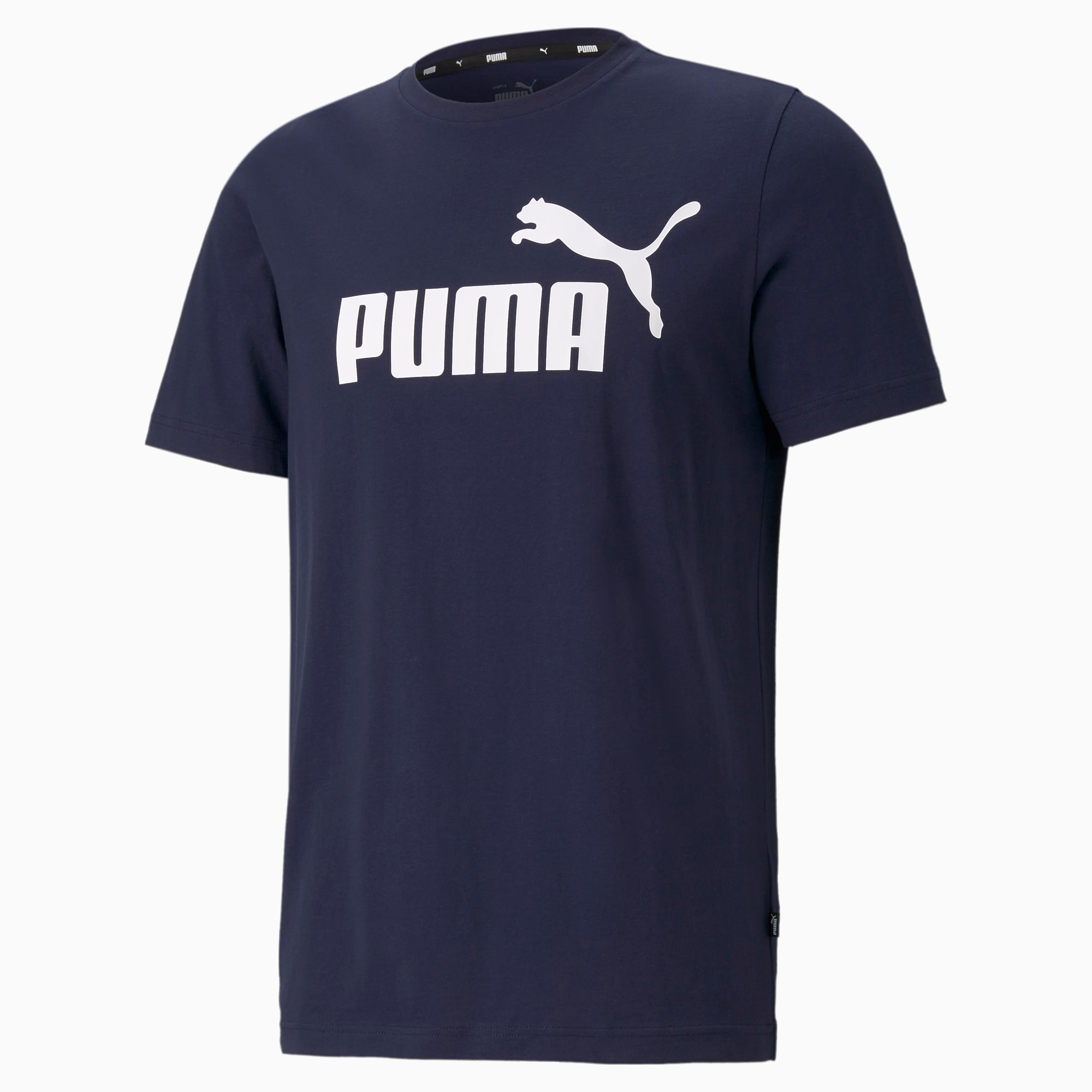 PUMA Męski T-shirt Essentials Z Logo, Peacoat