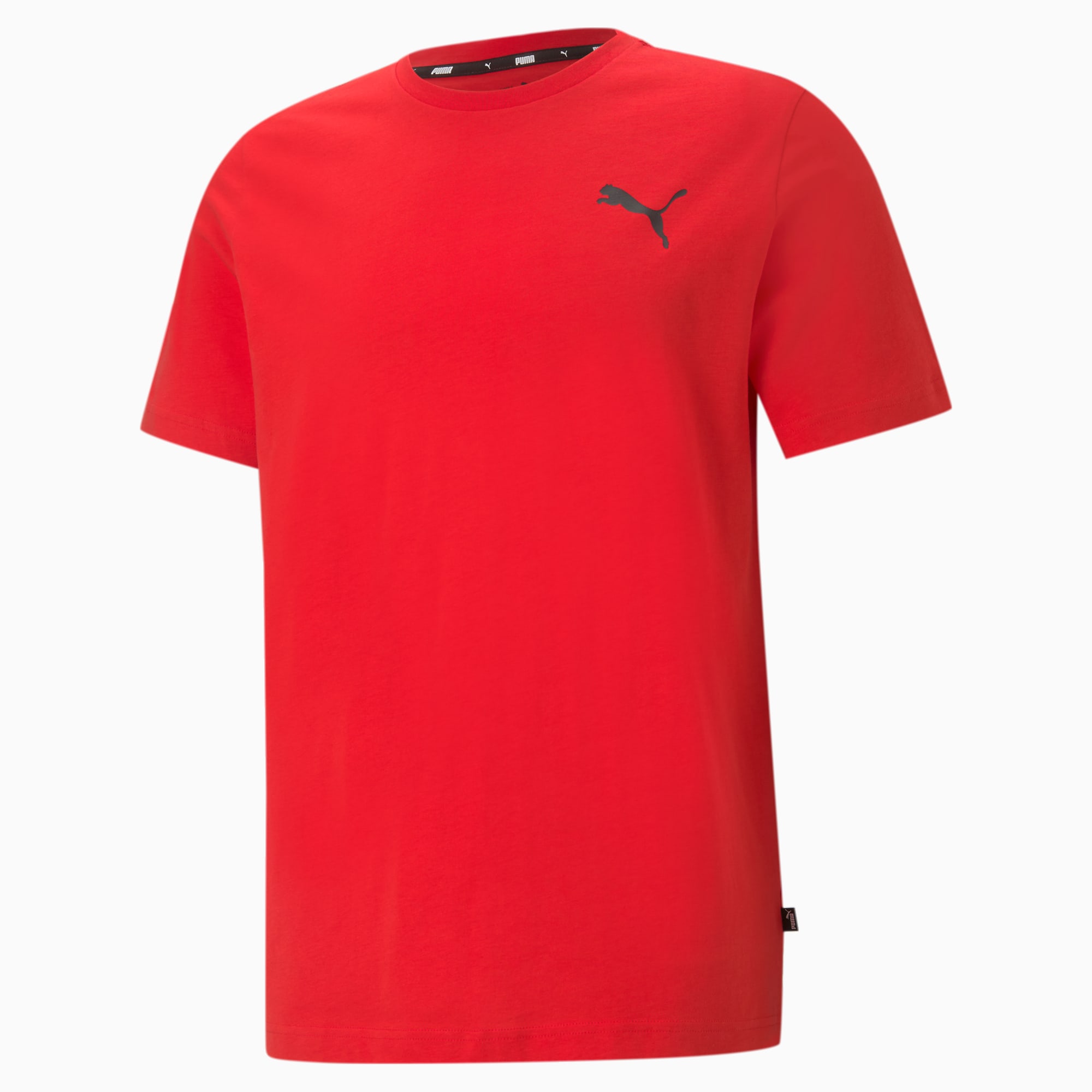 PUMA Essentials Small Logo T-Shirt Men, High Risk Red/High Risk Red, Size XS, Clothing
