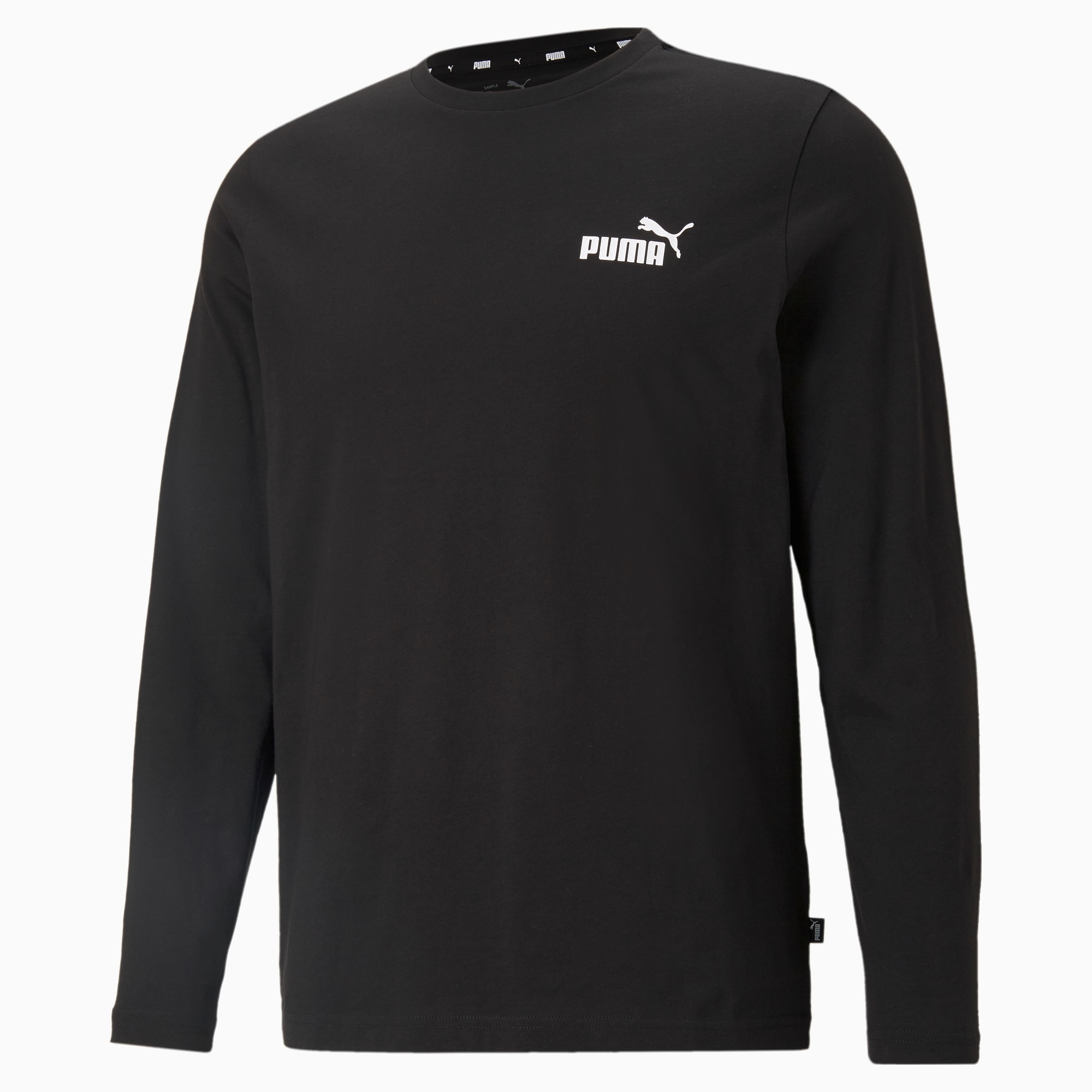 PUMA Essentials Long Sleeve Men's T-Shirt, Black, Size XXS, Clothing