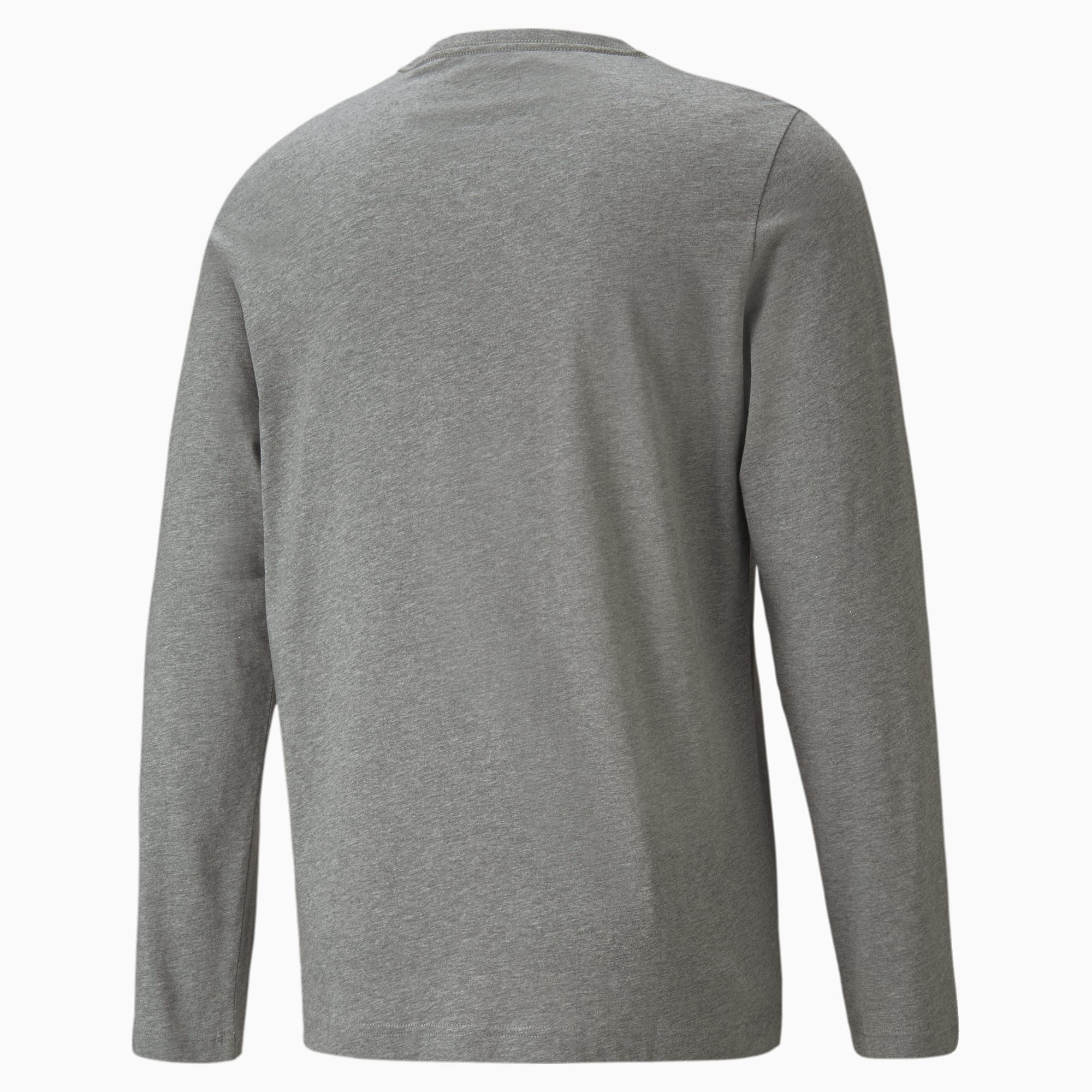 PUMA Essentials Long Sleeve Men's T-Shirt, Medium Grey Heather, Size XXS, Clothing