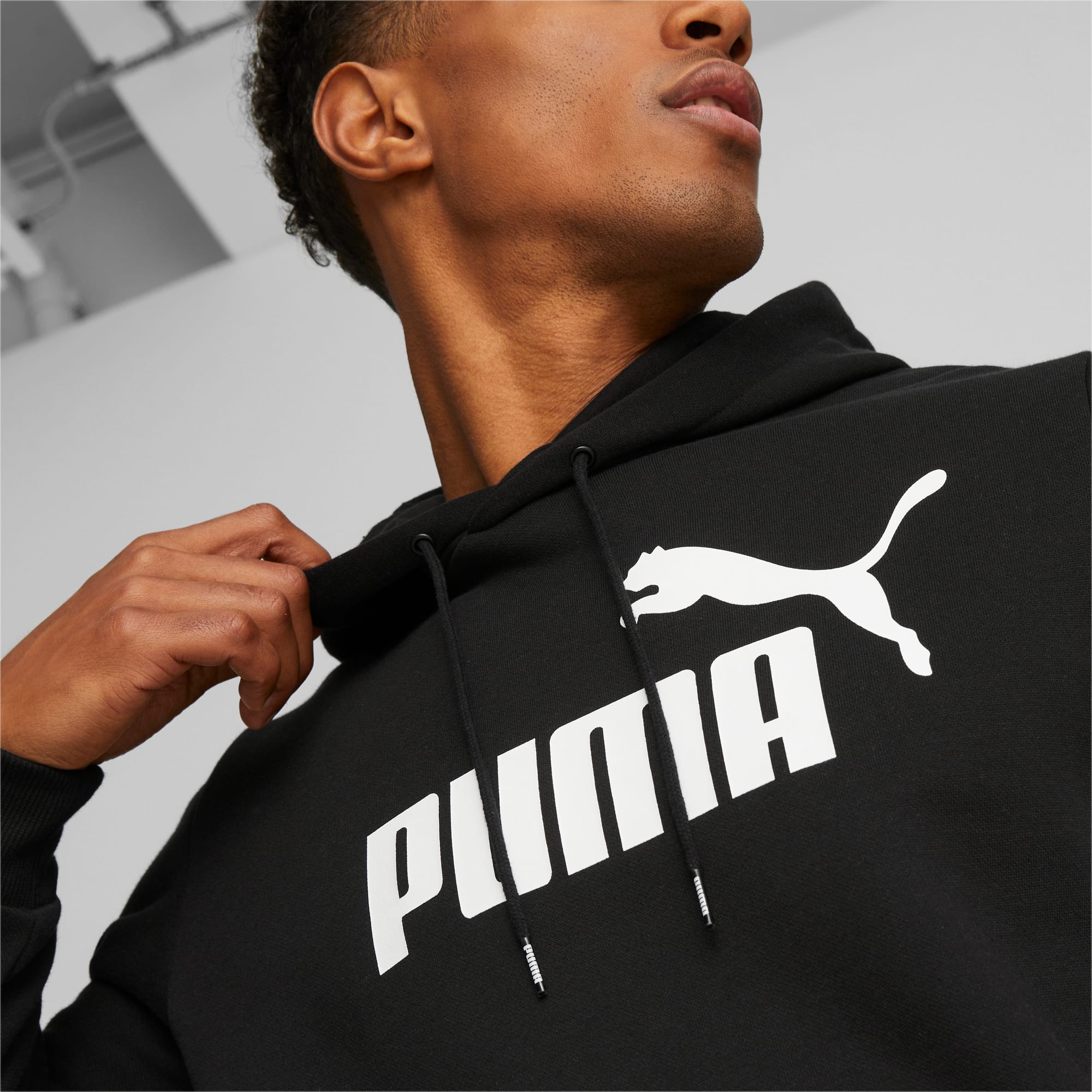 PUMA Essentials Big Logo Hoodie Voor Heren, Zwart