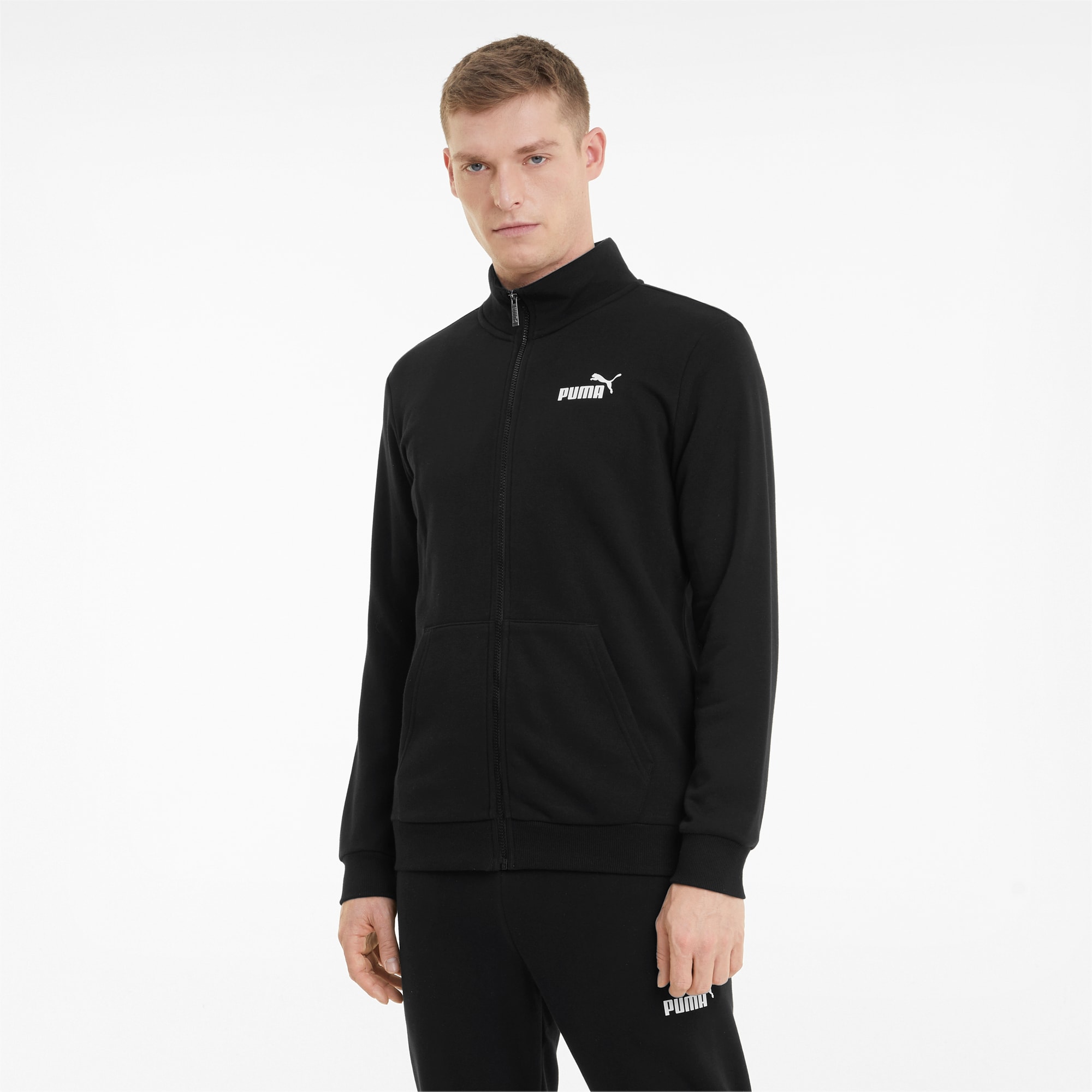 PUMA Essentials Men's Track Jacket, Black, Size XS, Clothing