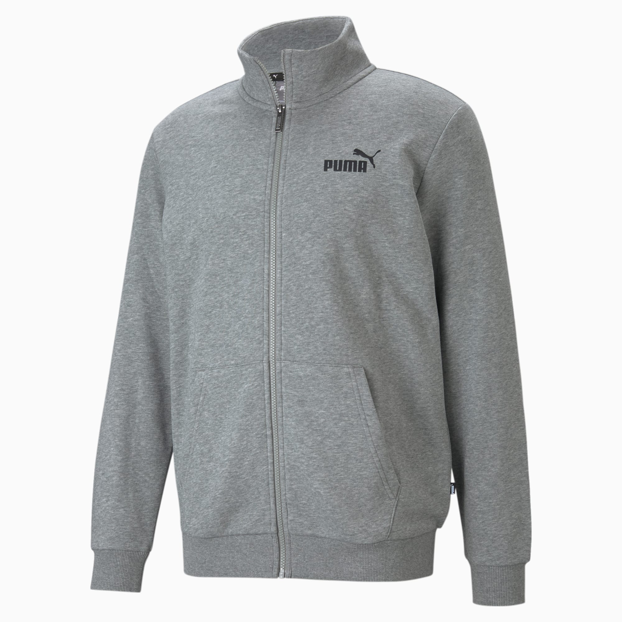PUMA Essentials Men's Track Jacket, Medium Grey Heather, Size L, Clothing