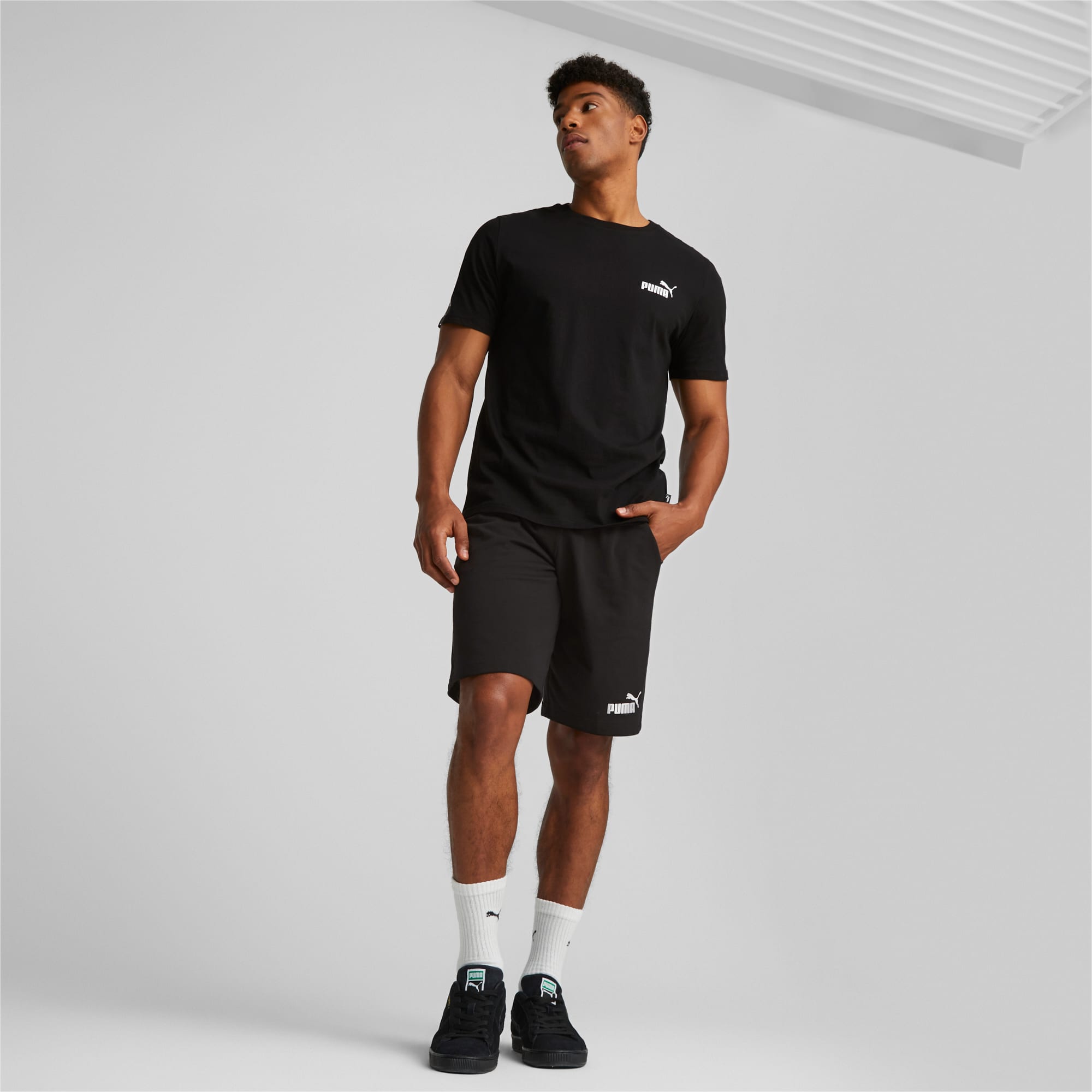 PUMA Essentials Jersey Men's Shorts, Black, Size L, Clothing