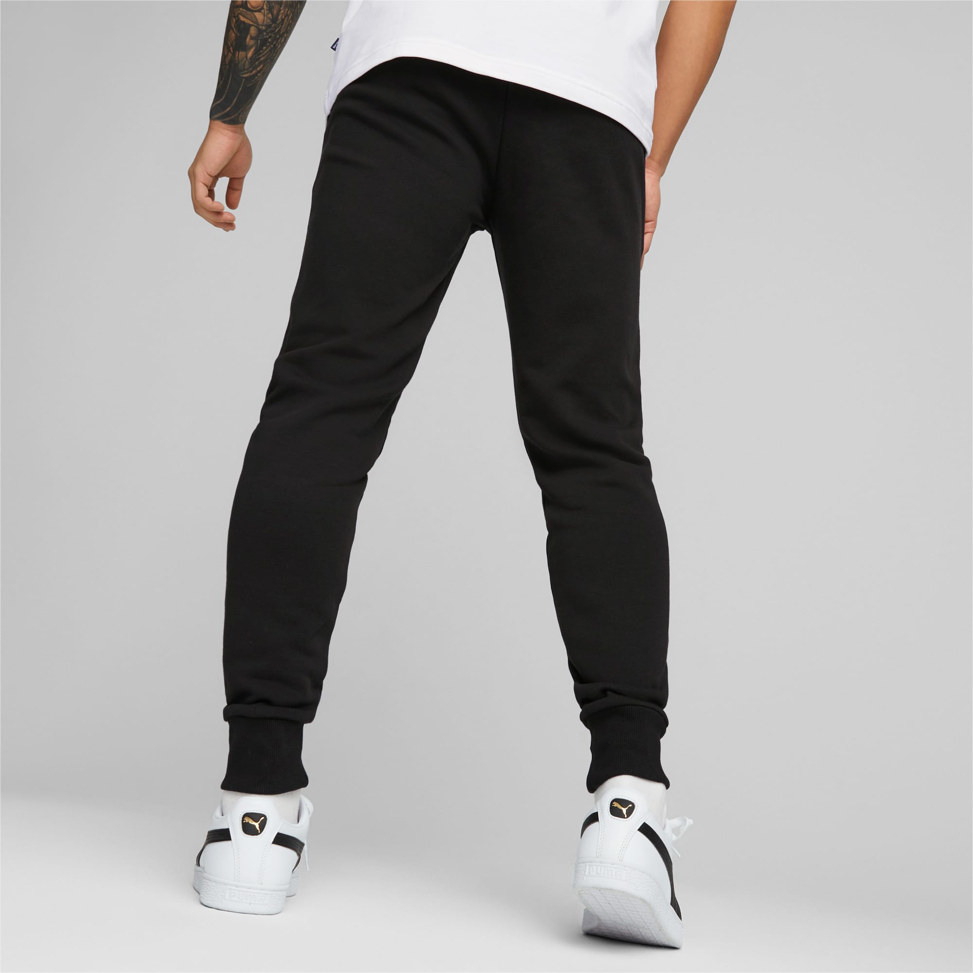 PUMA Essentials Logo Sweatpants Men, Black, Size XS, Clothing