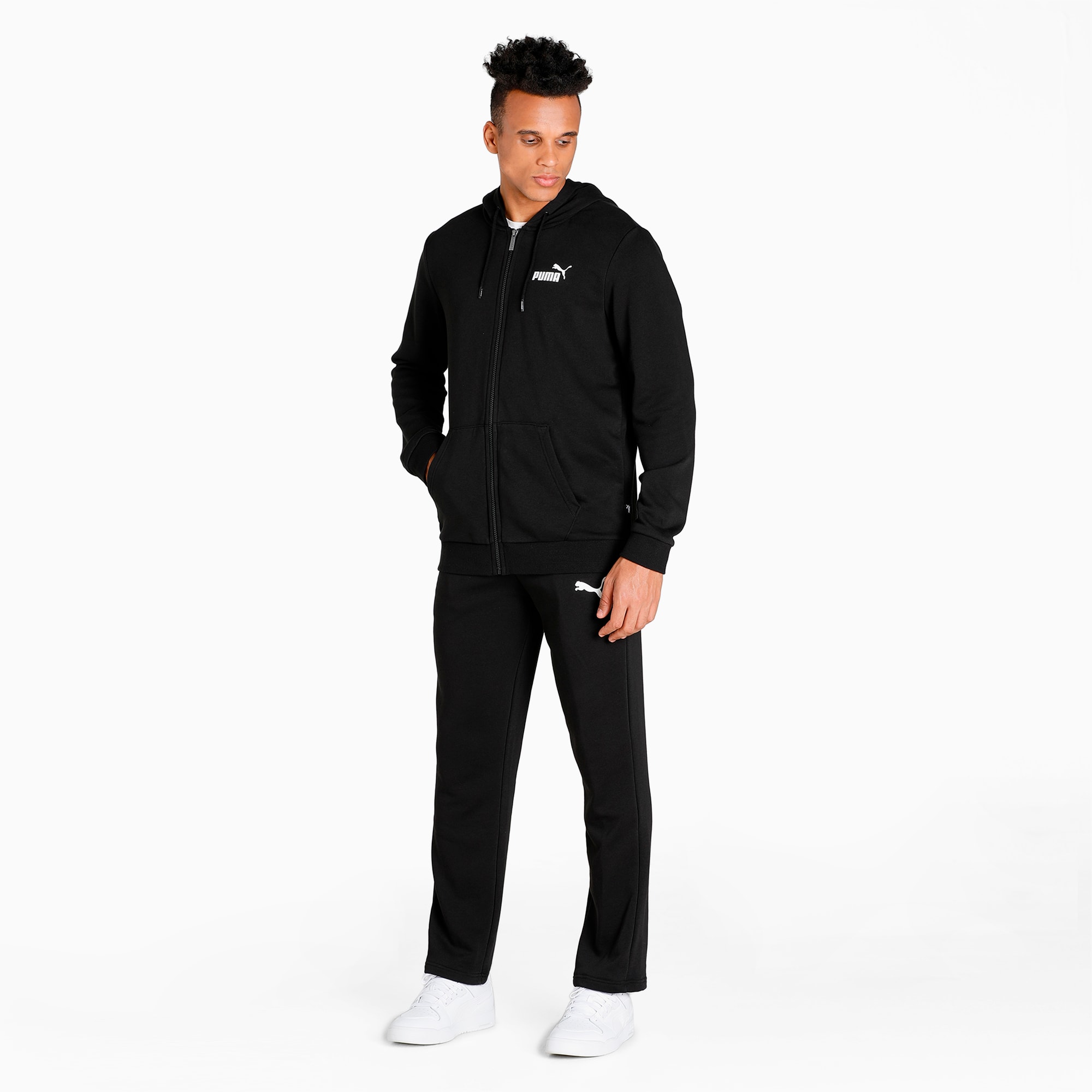 PUMA Essentials Logo Men's Sweatpants, Black, Size S, Clothing