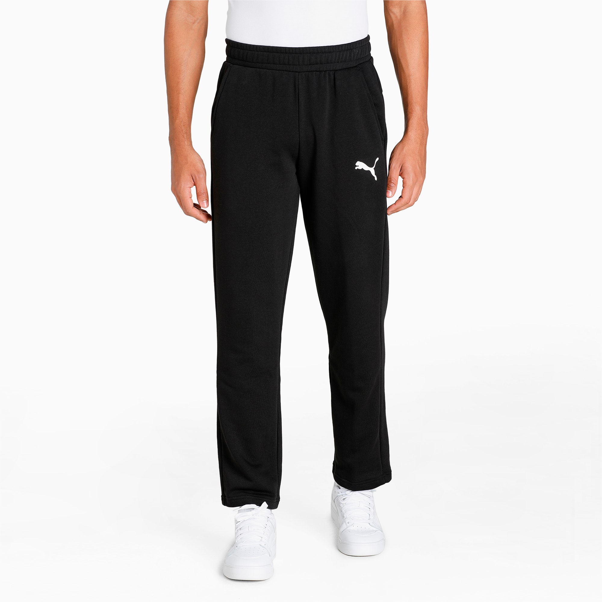 PUMA Essentials Logo Men's Sweatpants, Black, Size XS, Clothing