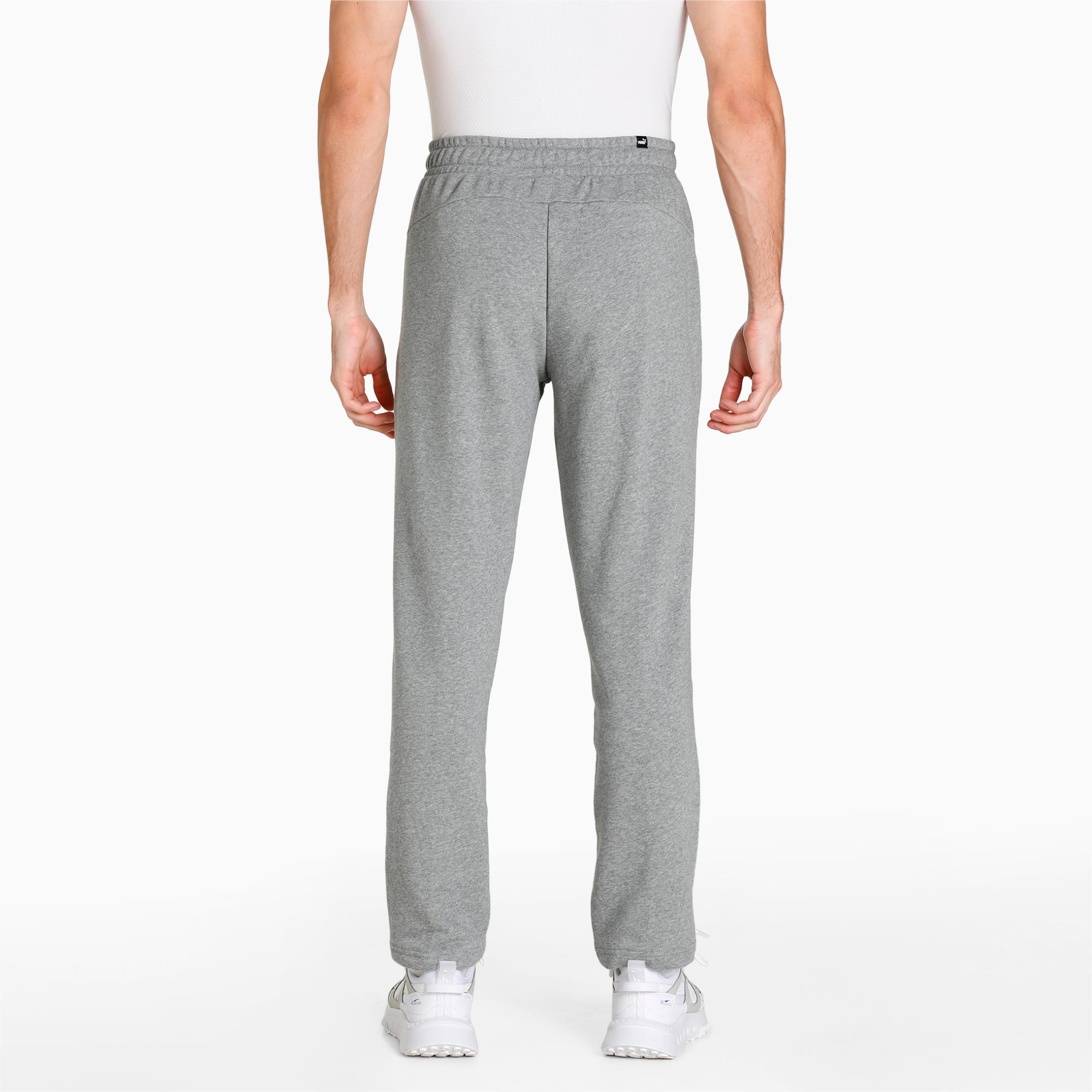 PUMA Essentials Logo Men's Sweatpants, Medium Grey Heather, Clothing