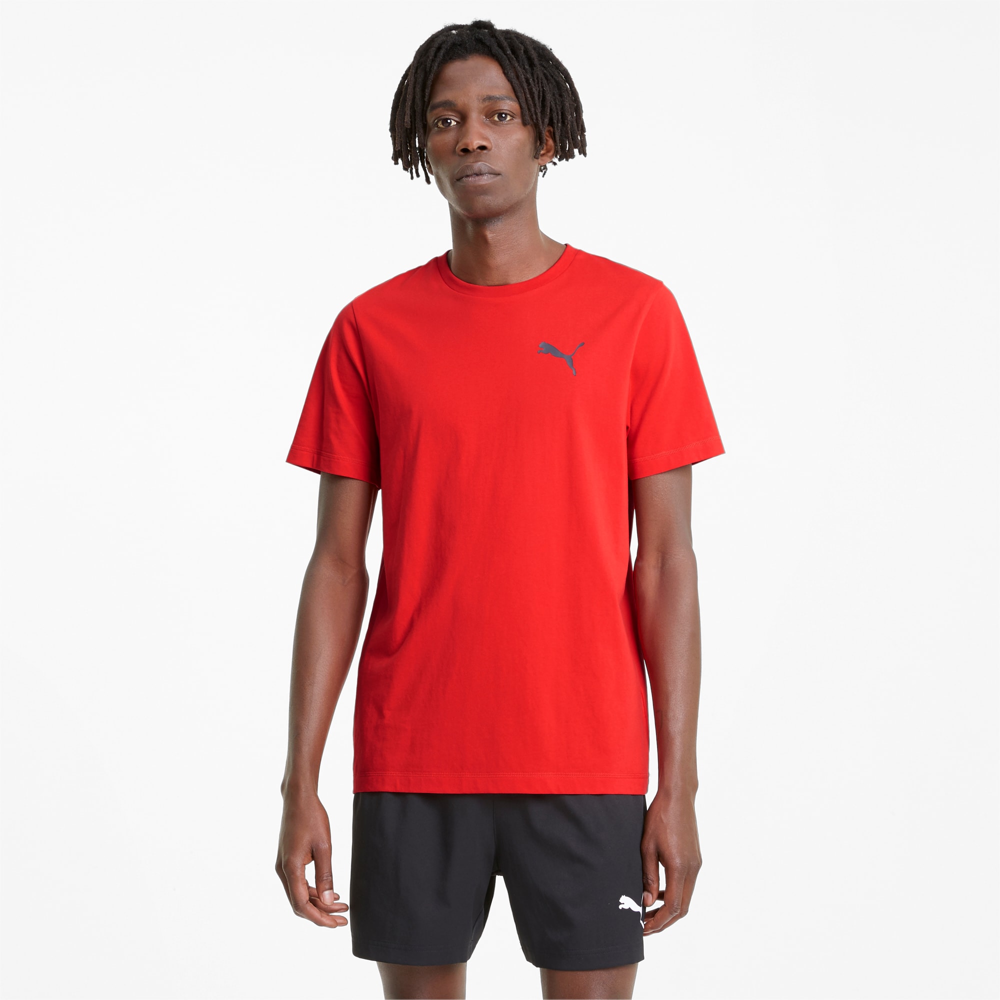 PUMA Active Soft Men's T-Shirt, High Risk Red, Size XL, Clothing