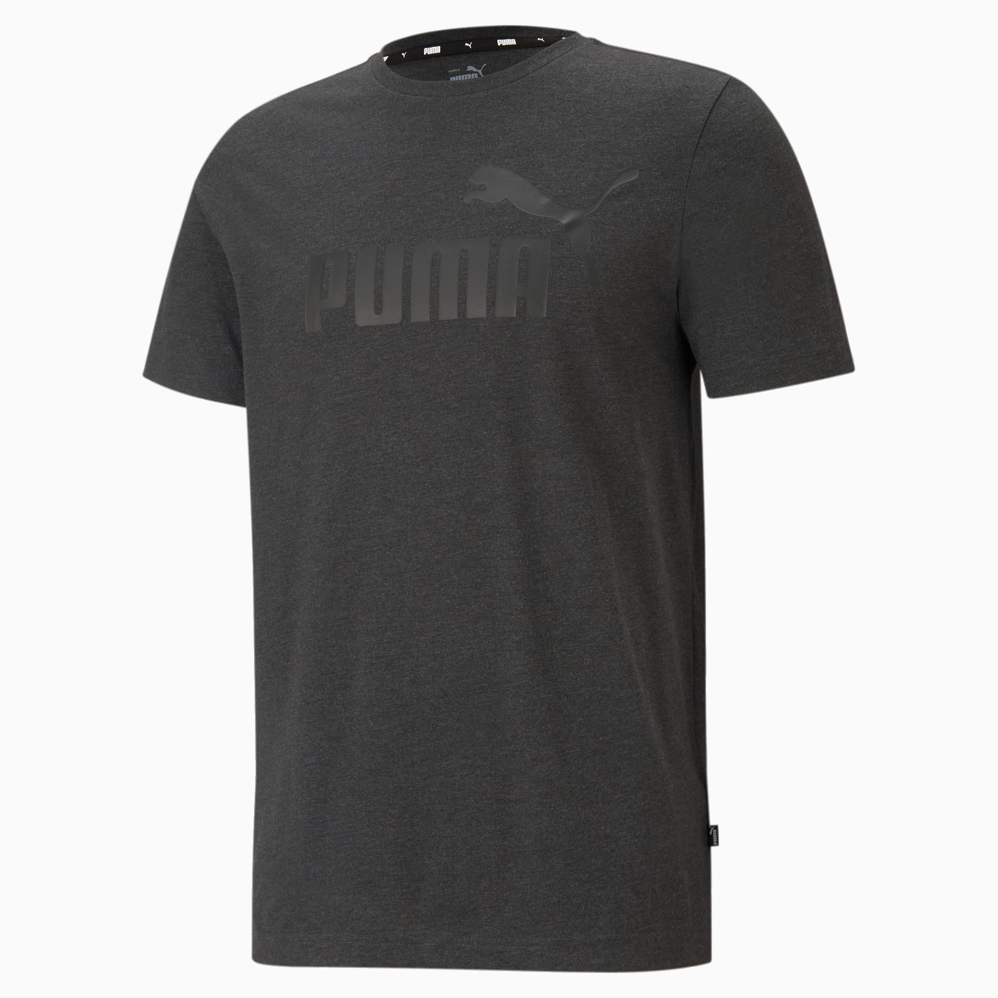 PUMA Essentials Heather Men's T-Shirt, Dark Grey Heather, Size M, Clothing