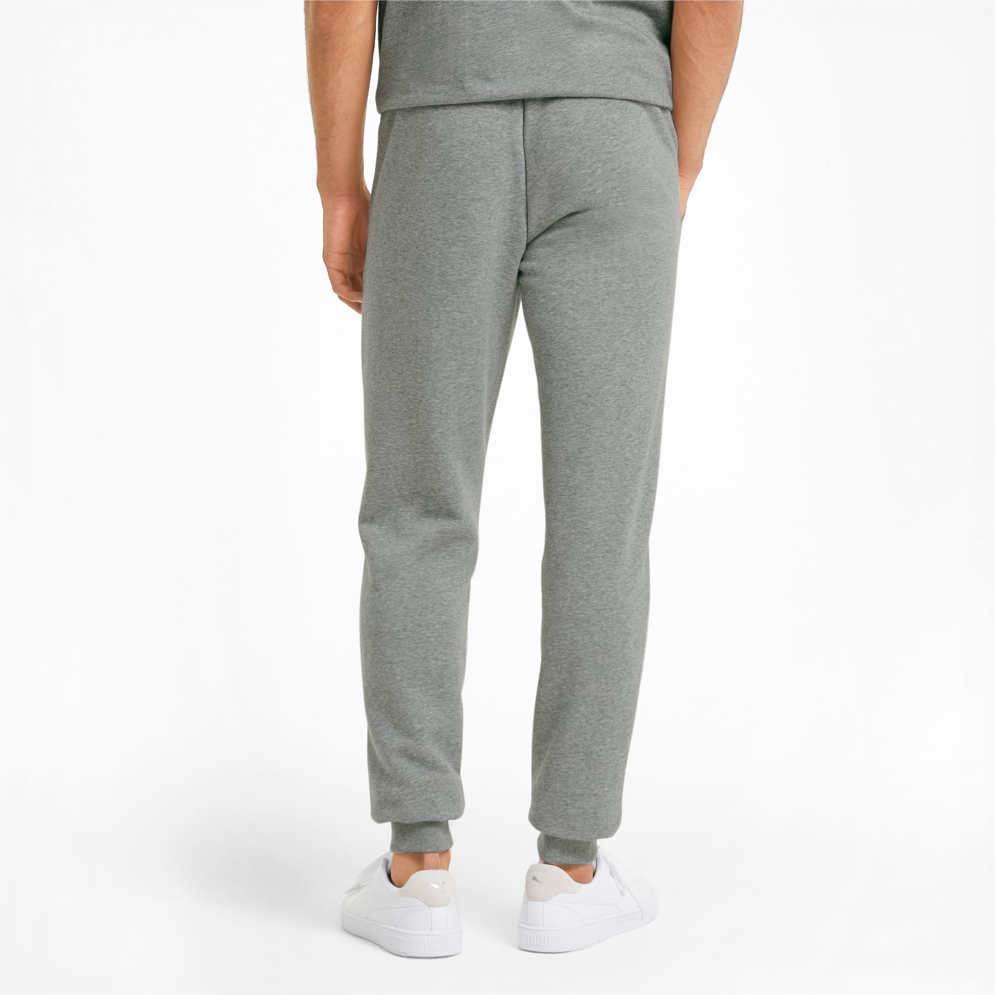 PUMA Essentials Slim Men's Pants, Medium Grey Heather, Size XXS, Clothing