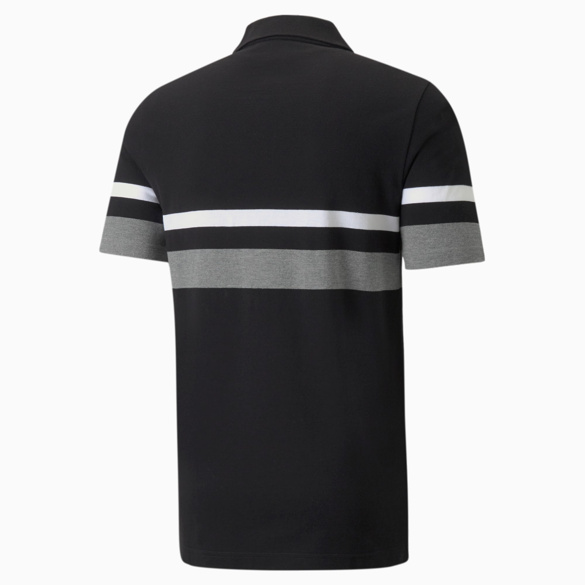 PUMA Essentials Stripe Men's Polo Shirt, Black, Size S, Clothing