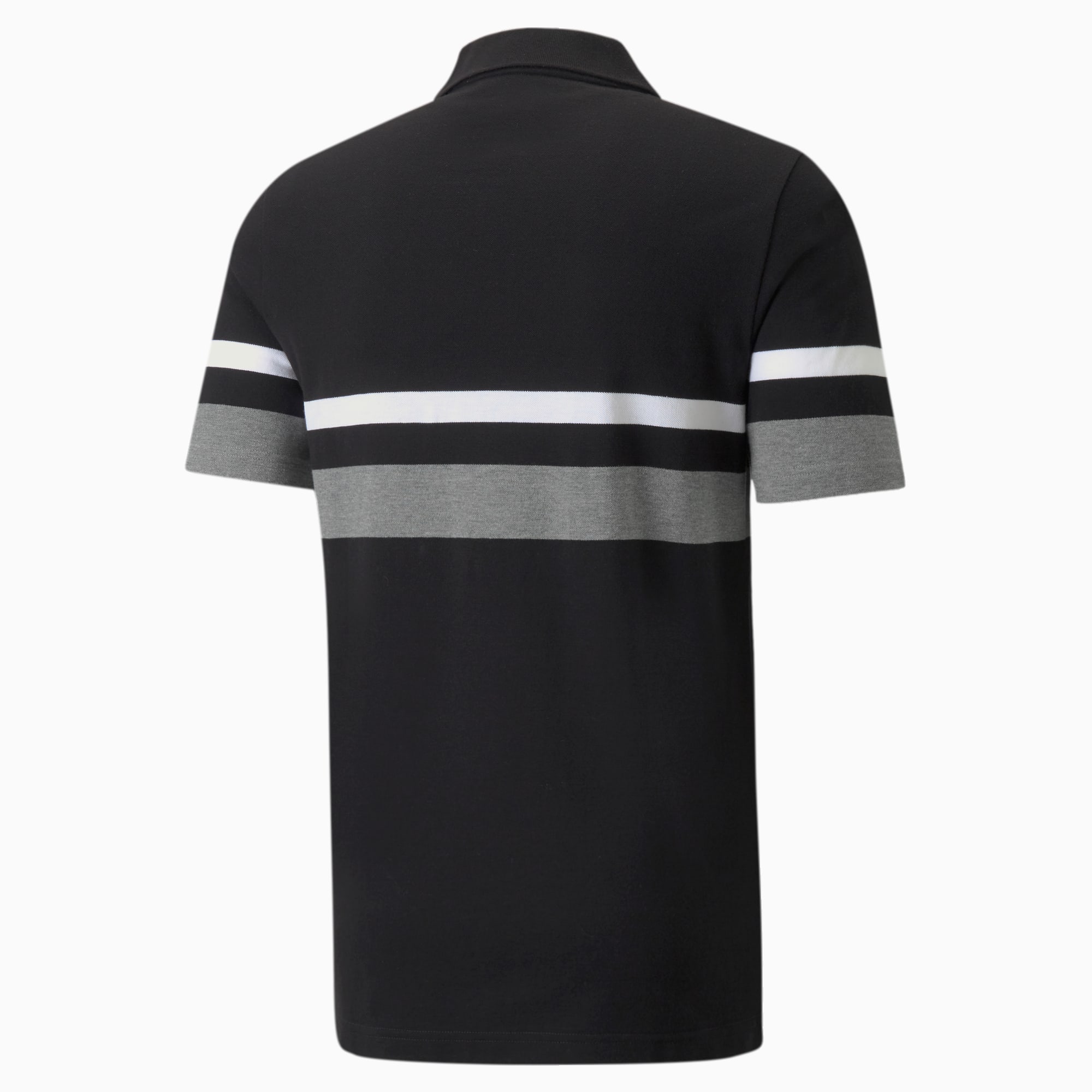 PUMA Essentials gestreept poloshirt voor Heren, Zwart
