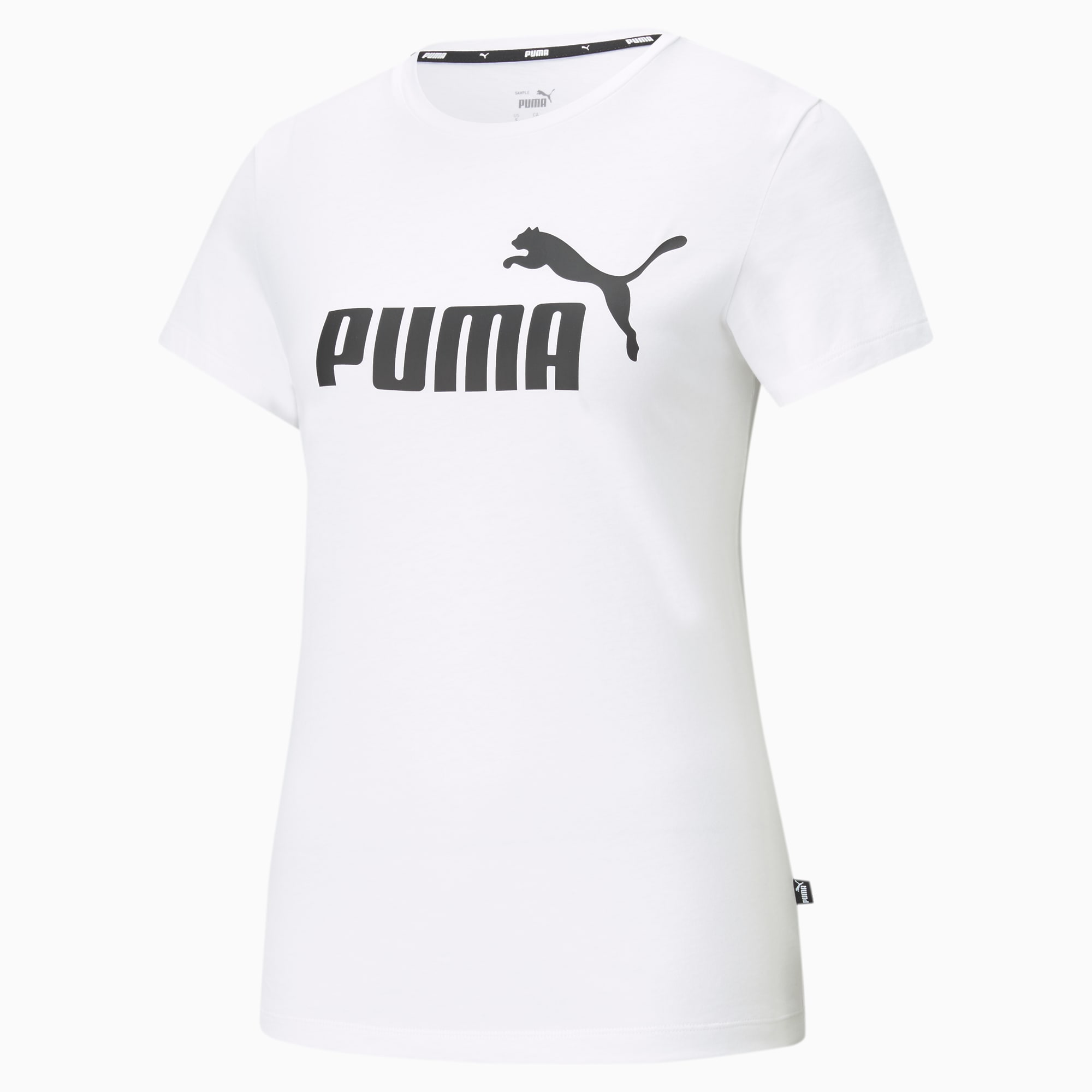 PUMA T-Shirt à Logo Essentials Femme, Blanc