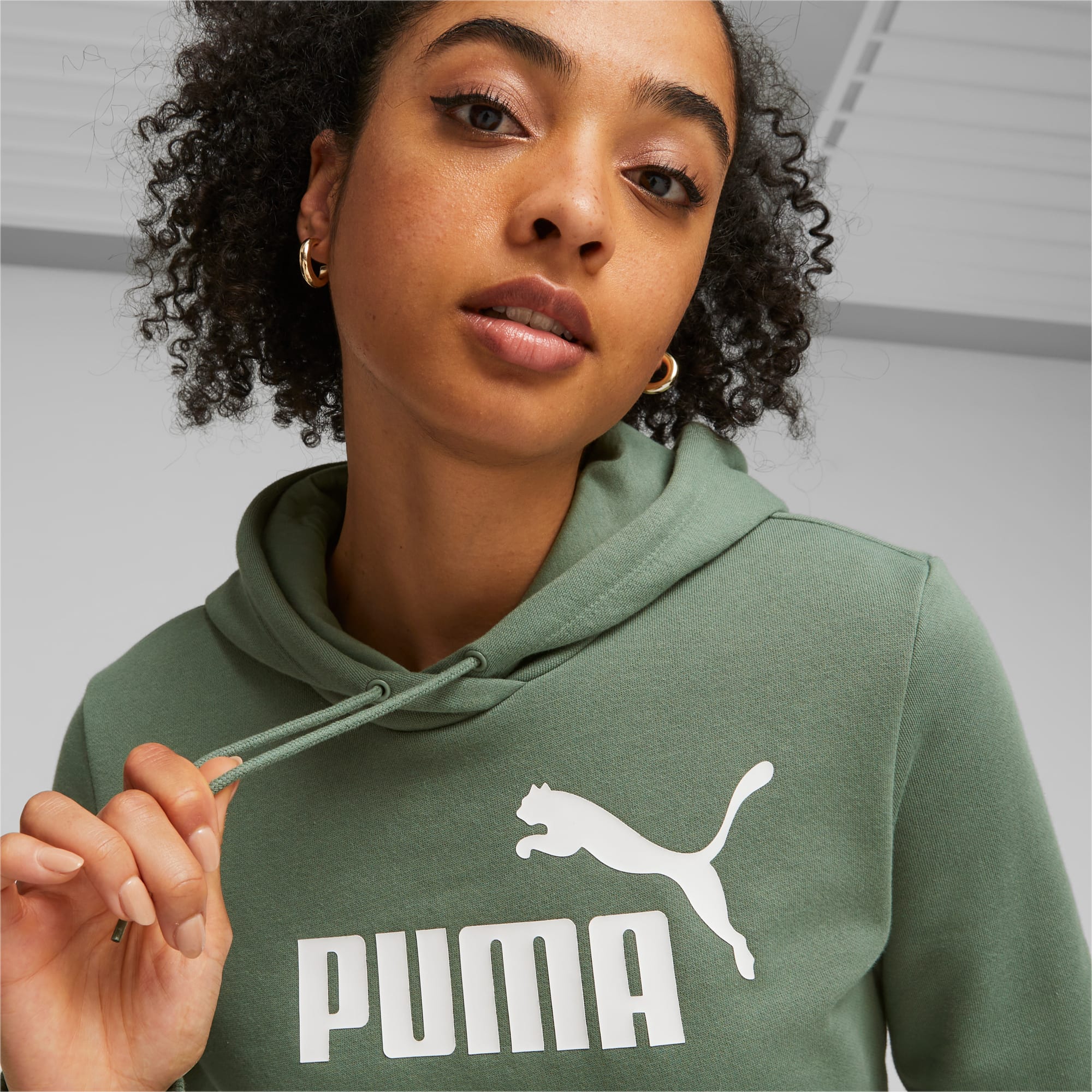 PUMA Essentials Logo FL Damenhoodie, Mehrfarbig, Größe: M, Kleidung