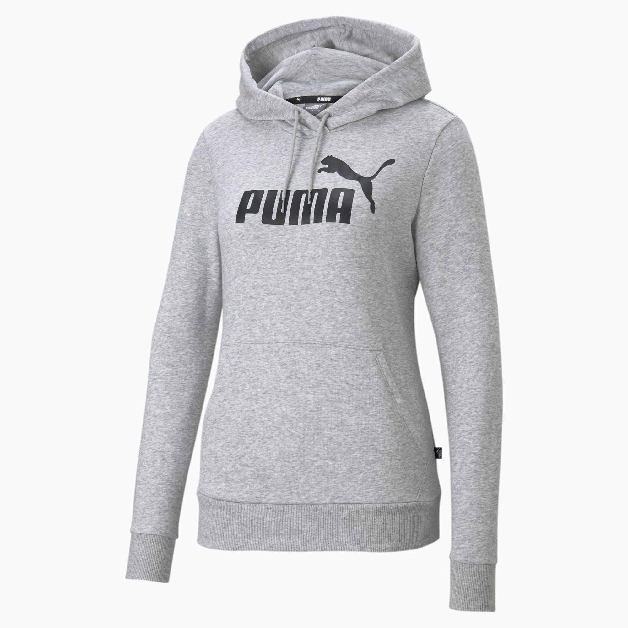 PUMA Essentials Logo Damen Hoodie, Mit Heide, Grau, Größe: XXL, Kleidung