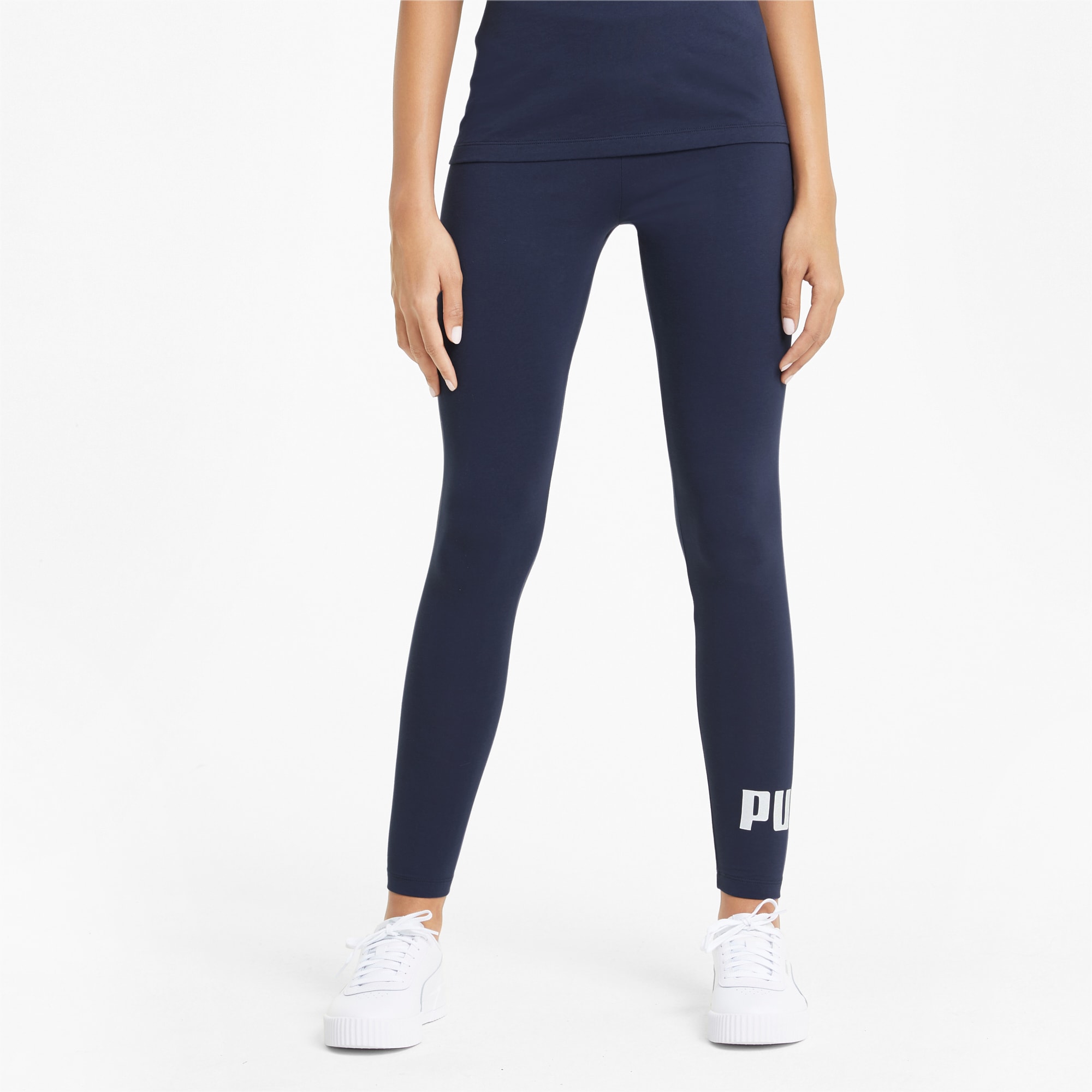PUMA Legging Essentials Logo femme, Bleu, Taille XXL, Vêtements