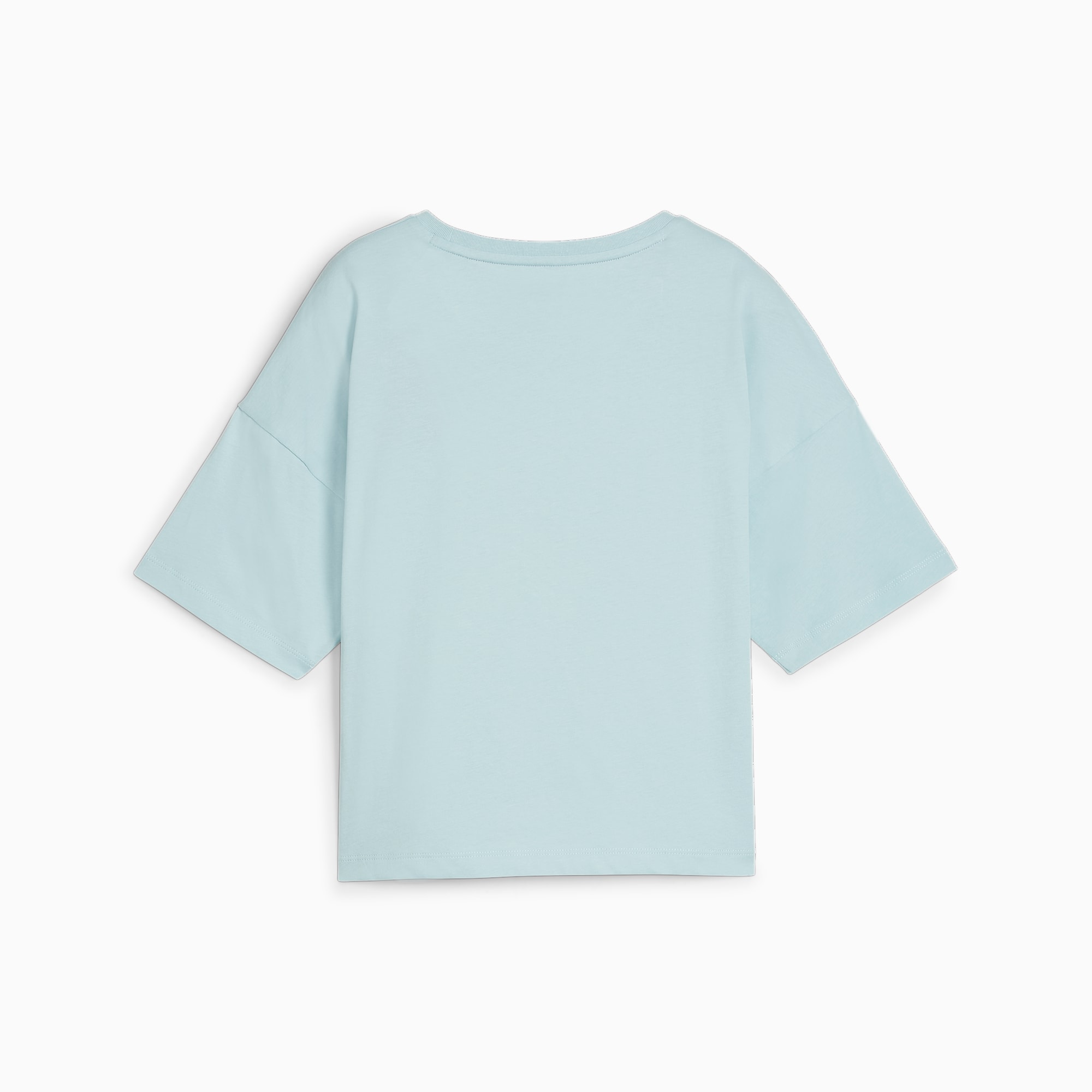 PUMA Essentials Logo cropped T-shirt dames, Turquoise Surf