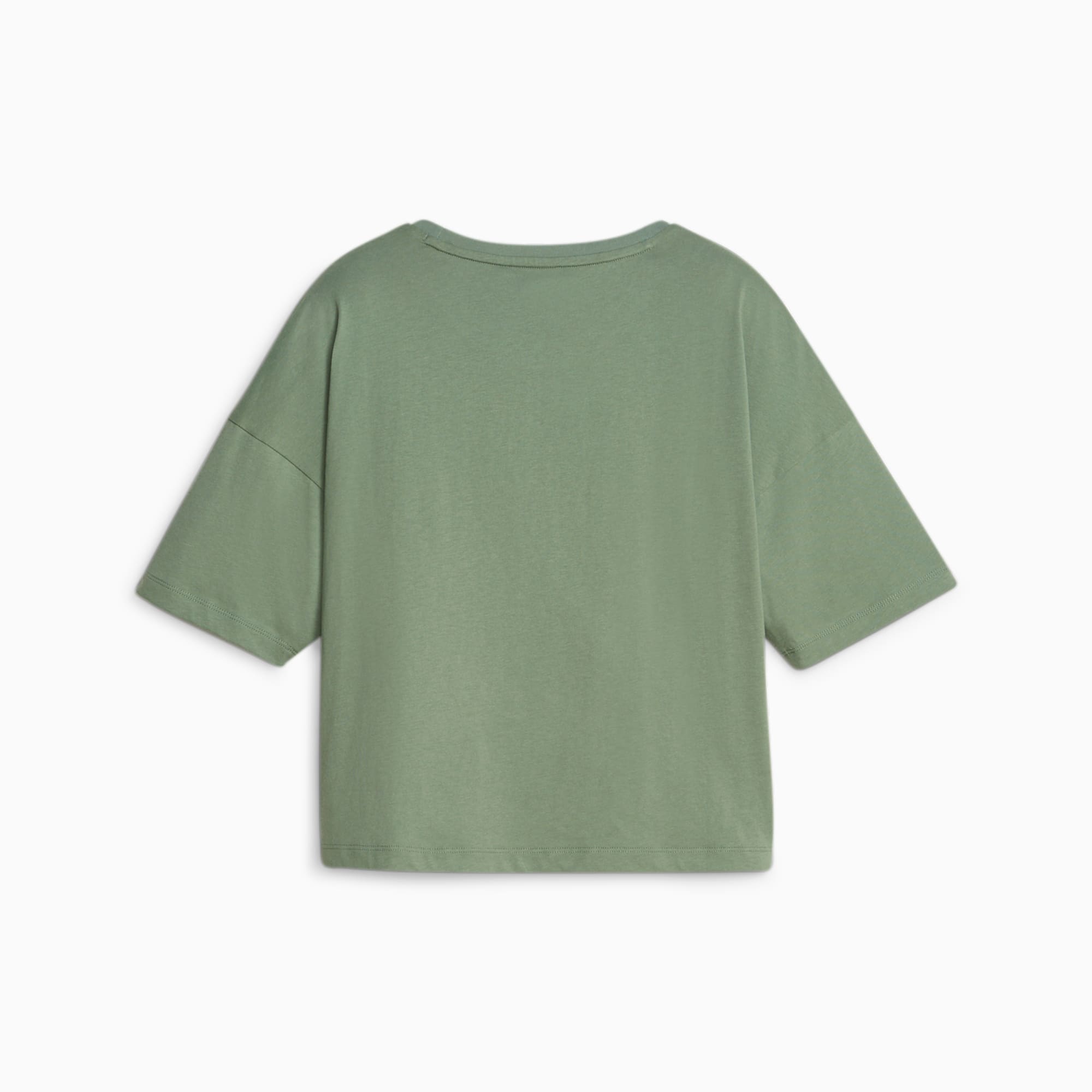 PUMA Essentials Logo cropped T-shirt dames, Eucalyptus