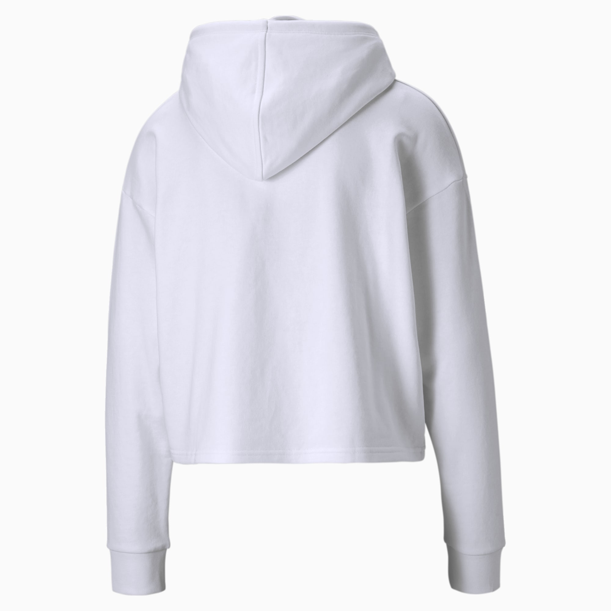 PUMA Essentials cropped hoodie met logo dames, Wit