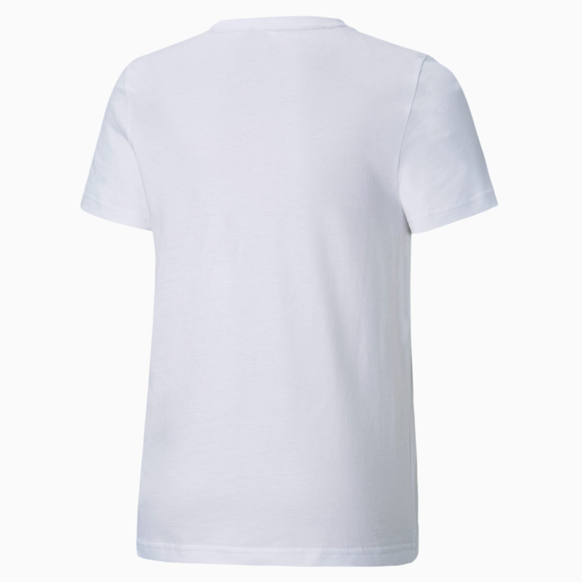 PUMA Essentials Logo Youth T-Shirt, White, Size 92, Clothing