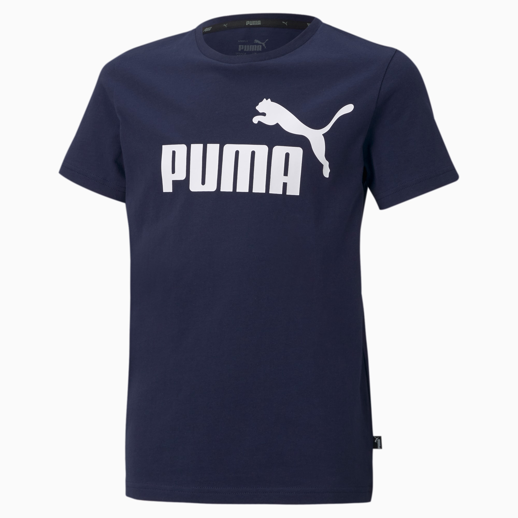 PUMA Essentials Jugend T-Shirt Mit Logo Für Kinder, Blau, Größe: 152, Kleidung