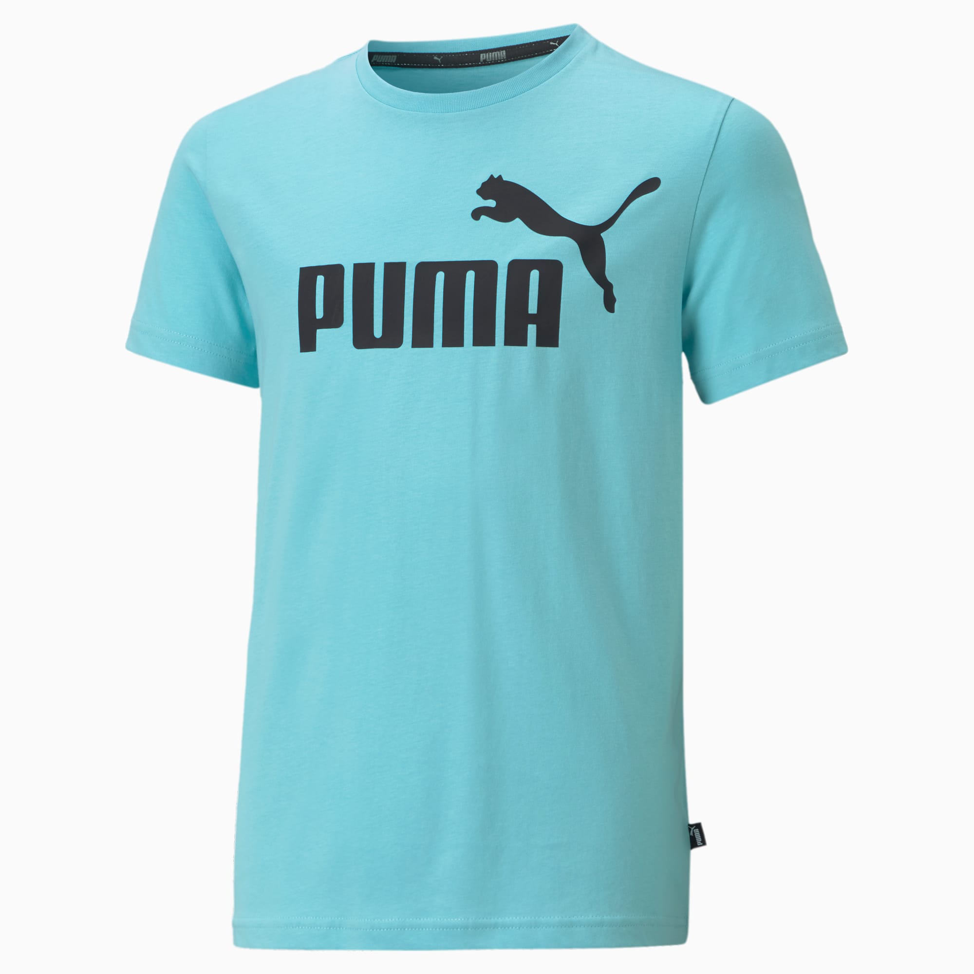 PUMA T-Shirt Essentials Logo enfant et adolescent, Bleu, Taille 98, Vêtements