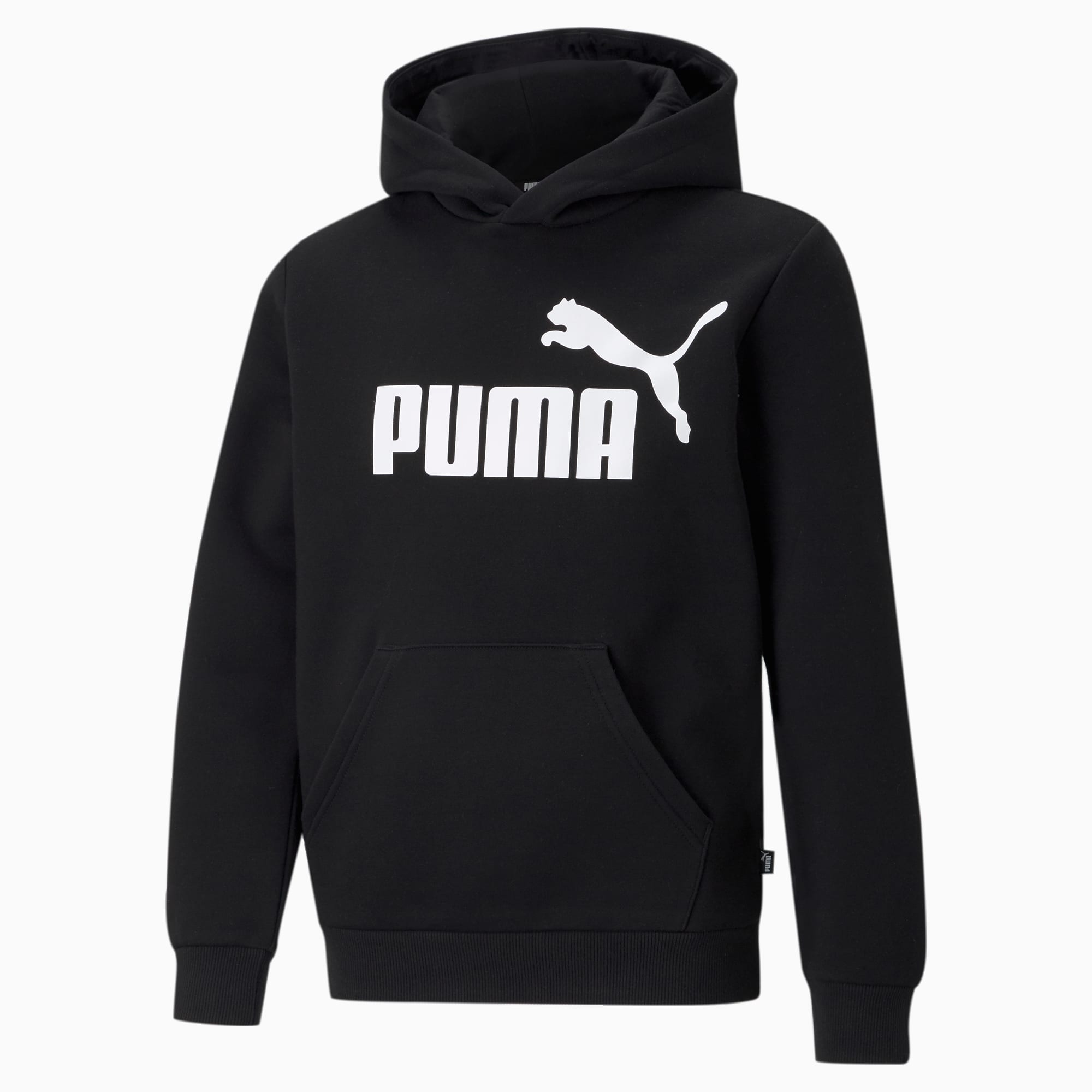 PUMA Essentials hoodie met groot logo jongeren, Zwart