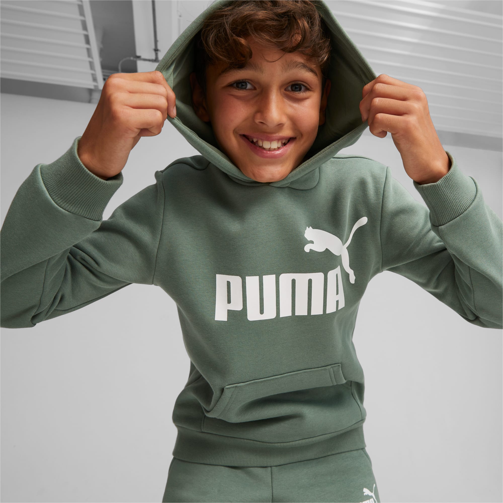 PUMA Essentials Jugend Hoodie Mit Großem Logo Für Kinder, Mehrfarbig, Größe: 92, Kleidung