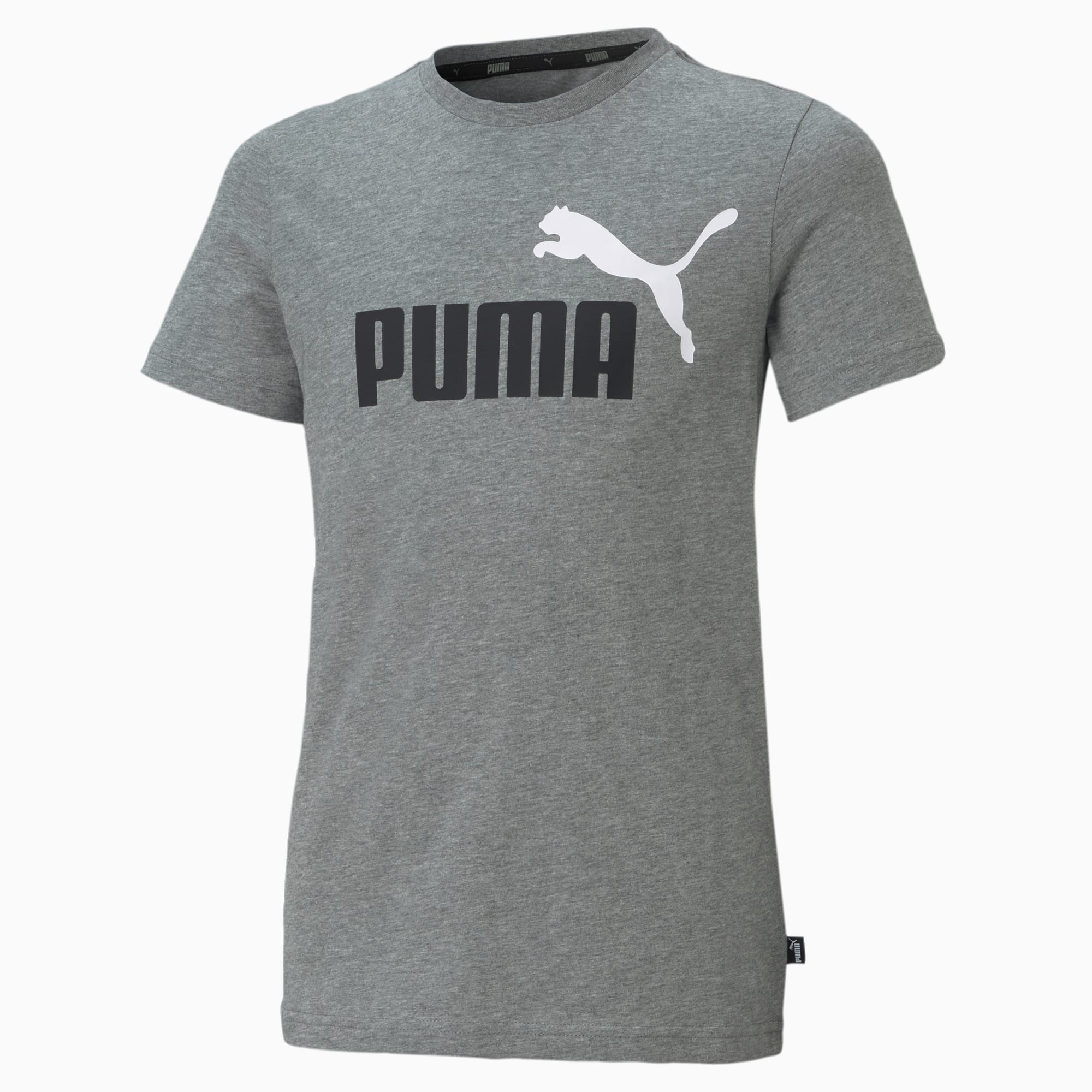 PUMA Essentials+ T-shirt met tweekleurig logo, Grijs