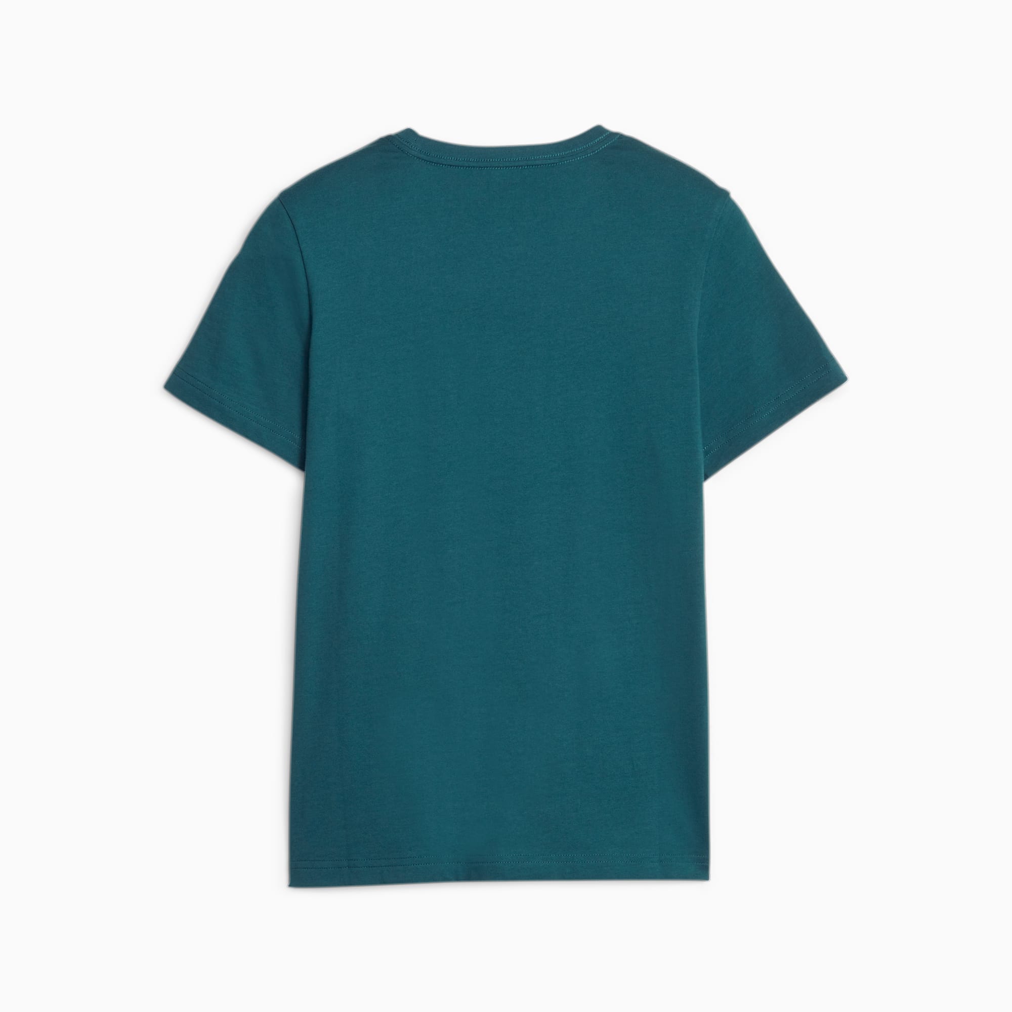 PUMA Essentials+ Two-Tone Logo Youth T-Shirt, Malachite, Size 92, Clothing