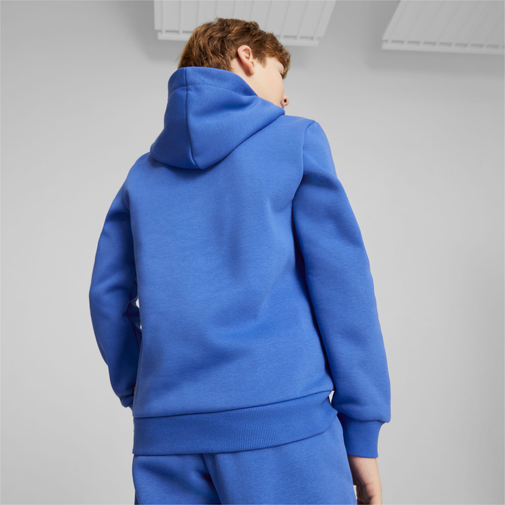 PUMA Essentials+ Two-Tone Big Logo Youth Hoodie, Royal Blue, Size 92, Clothing