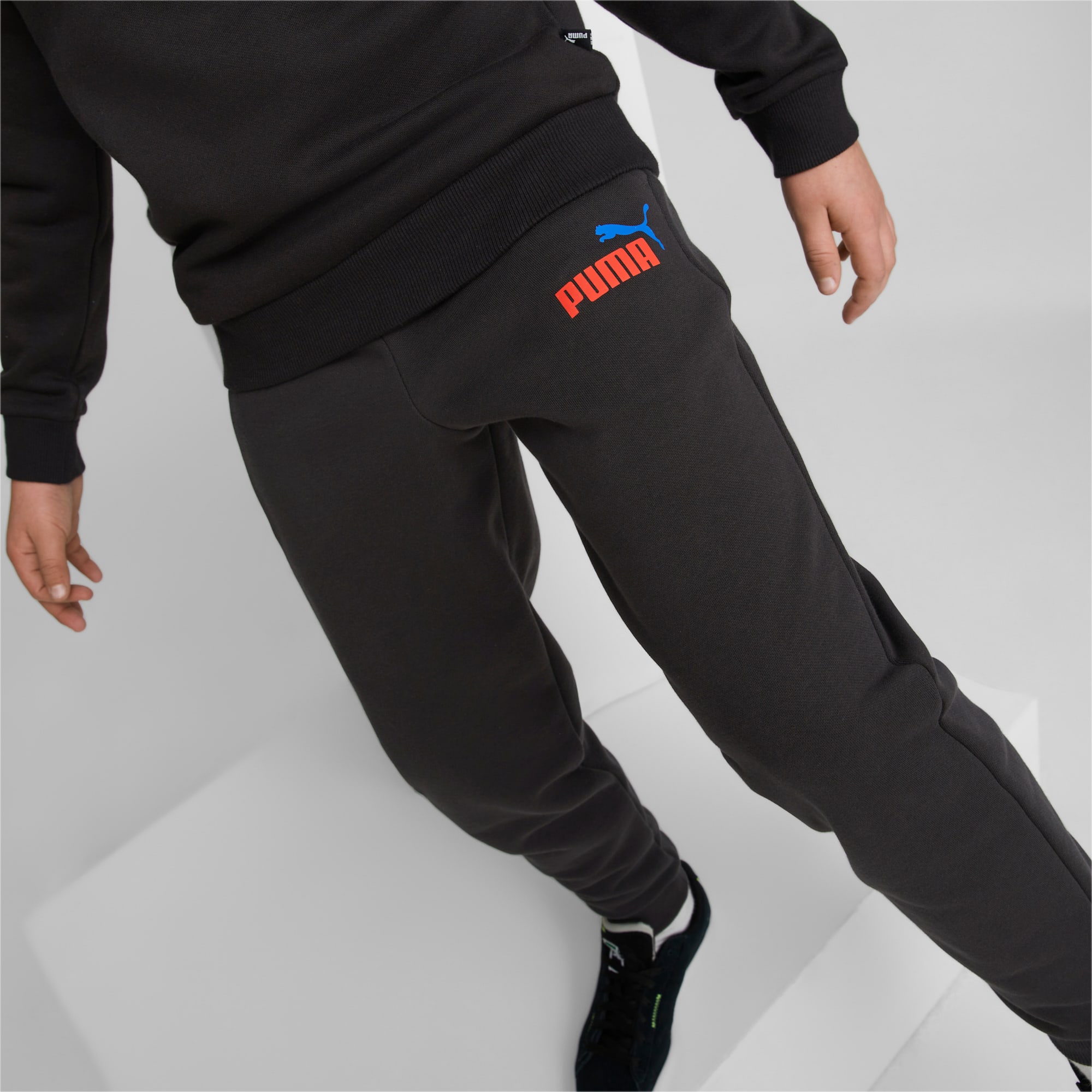 Pantaloni Essentials+ Two-Tone Logo Da Ragazzo, Nero/Altro