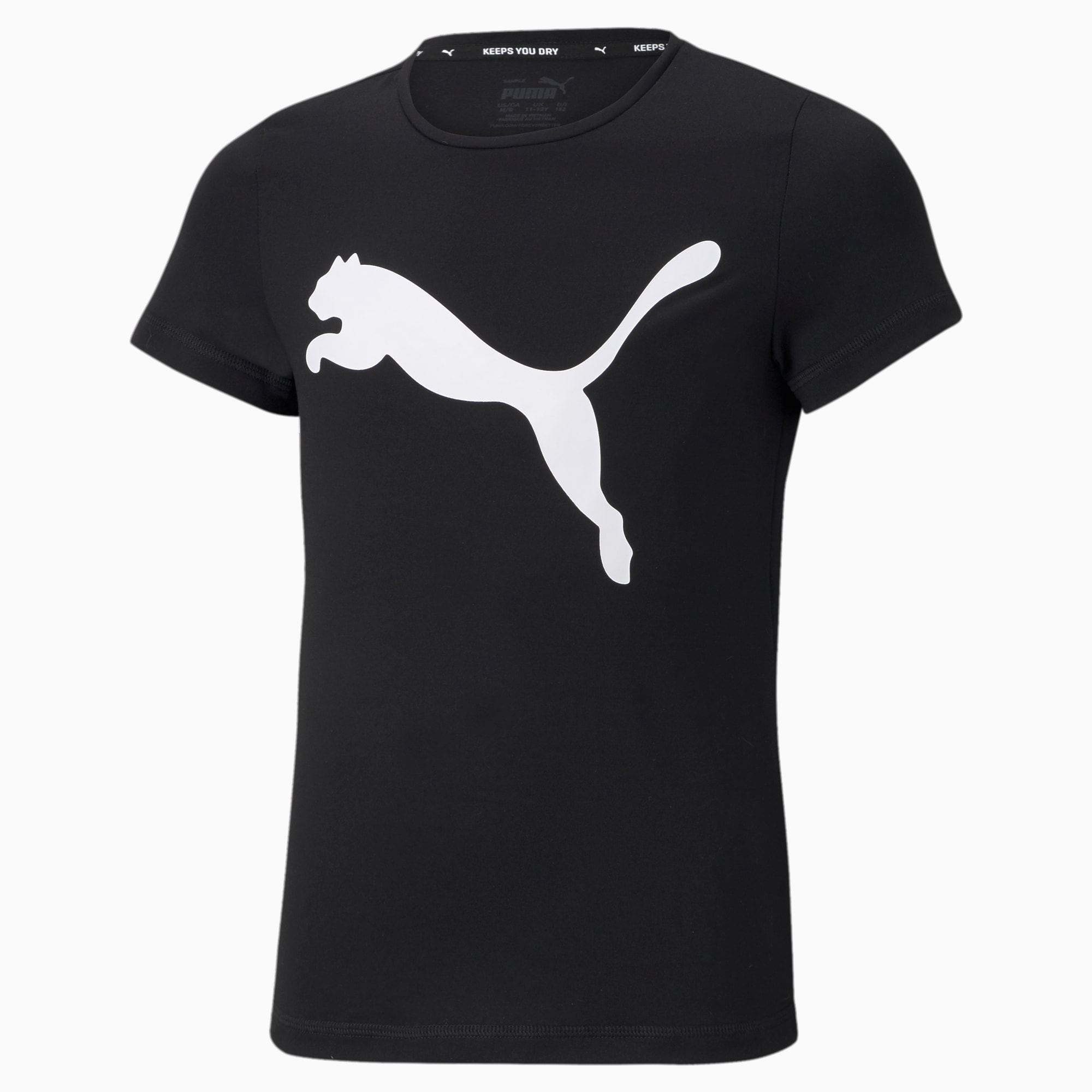 PUMA Active Jugend T-Shirt Für Kinder, Schwarz, Größe: 164, Kleidung