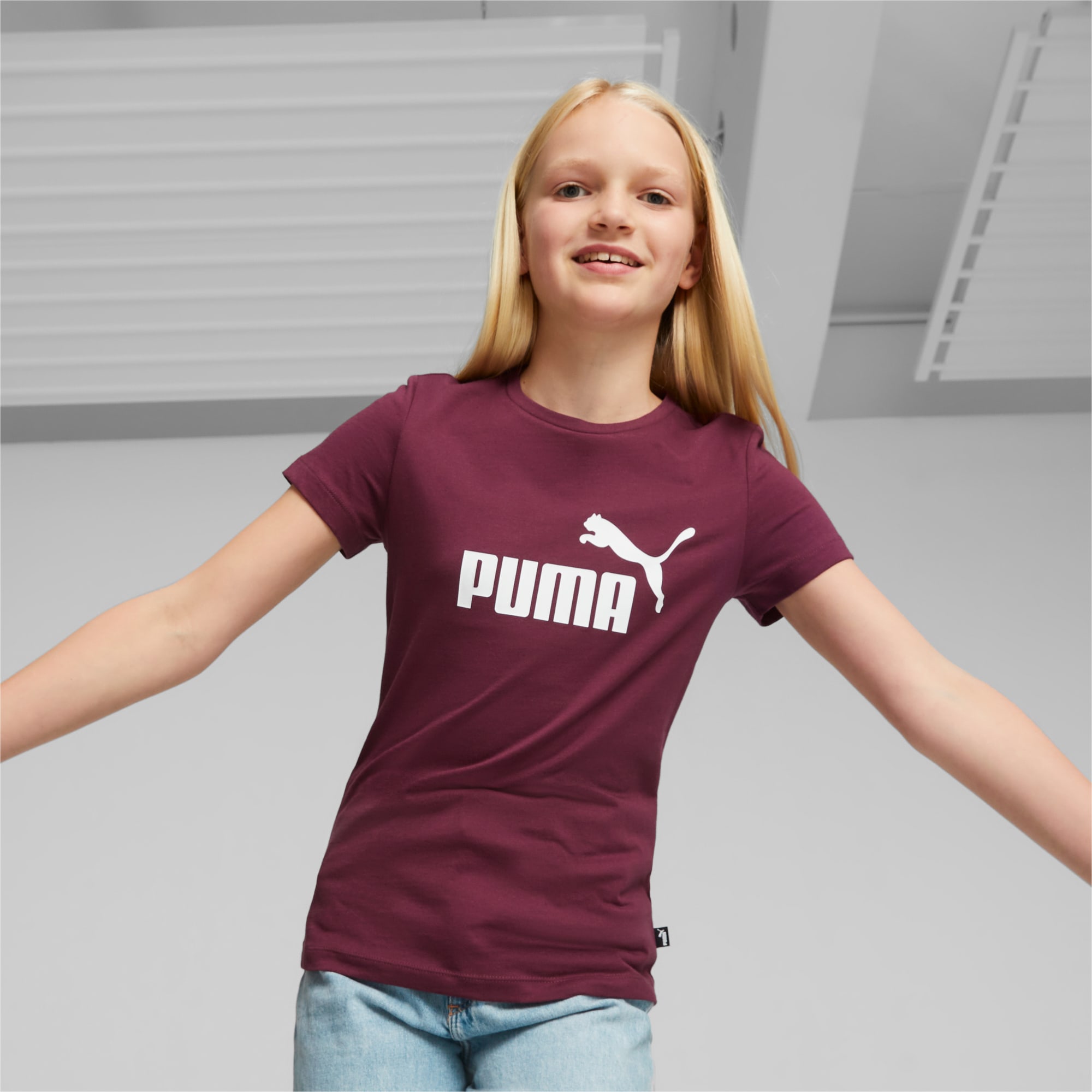 PUMA Essentials Jugend T-Shirt Mit Logo Für Kinder, Mehrfarbig, Größe: 116, Kleidung
