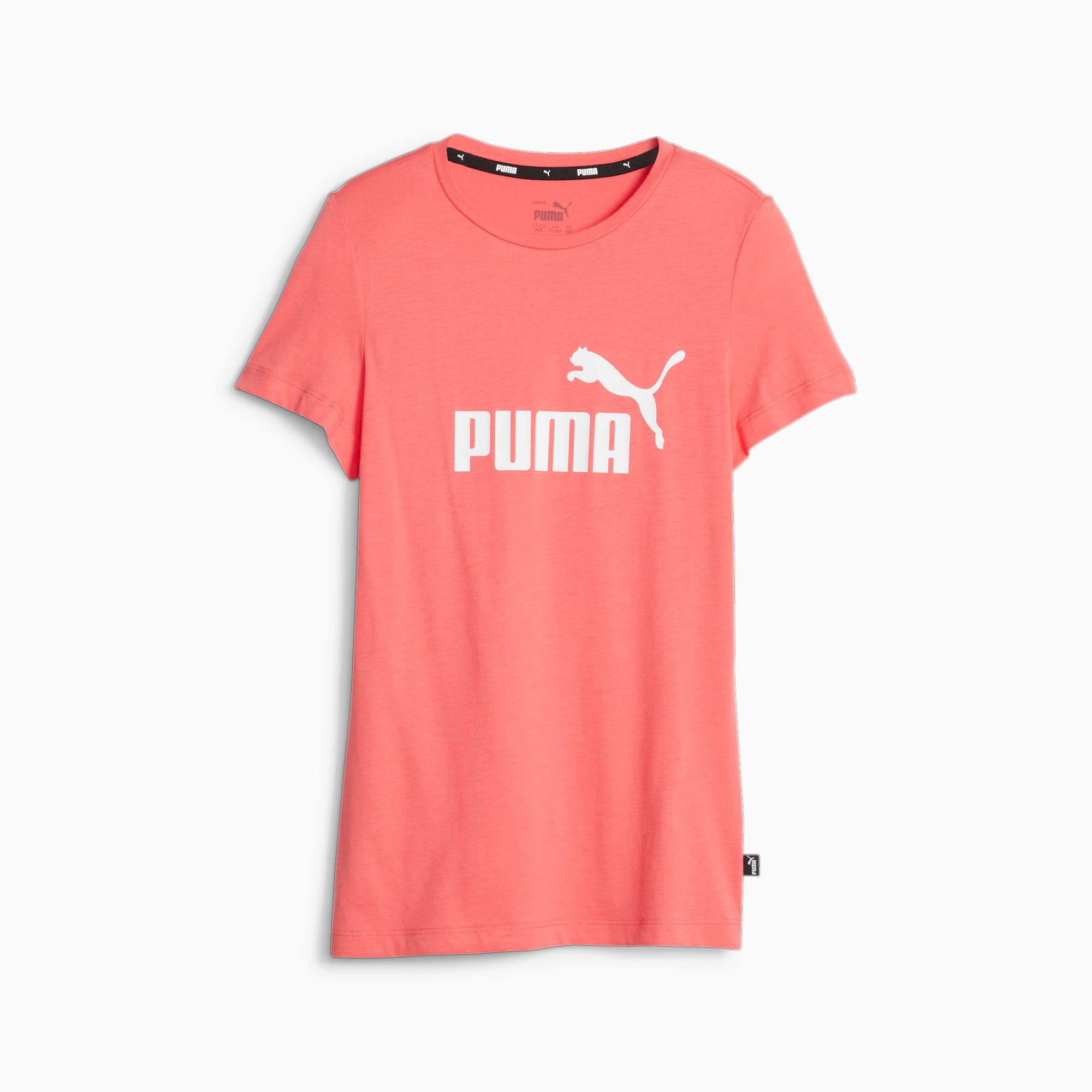 PUMA Essentials Logo Youth T-Shirt, Electric Blush, Size 98, Clothing