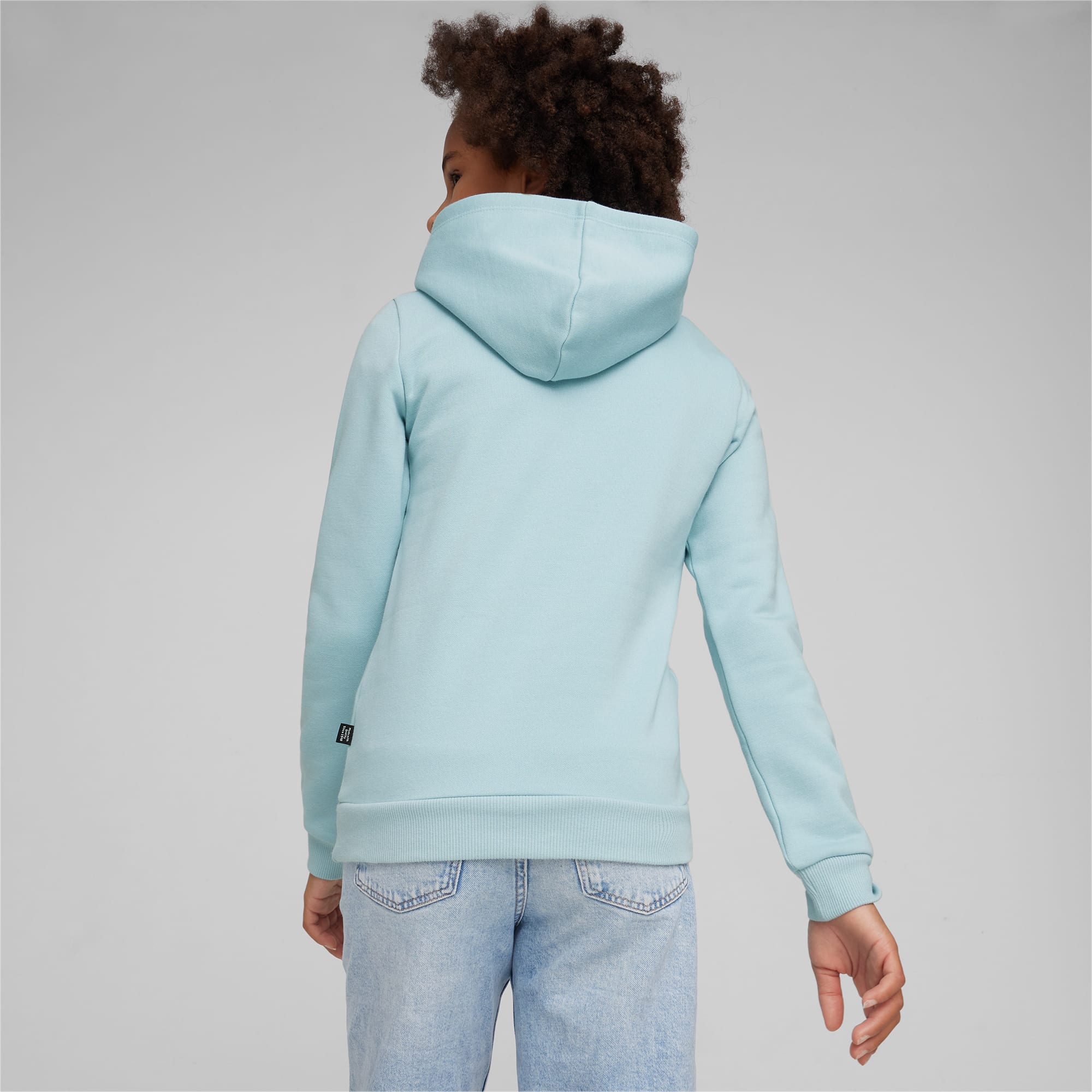 PUMA Essentials Logo Youth Hoodie, Turquoise Surf, Size 110, Clothing
