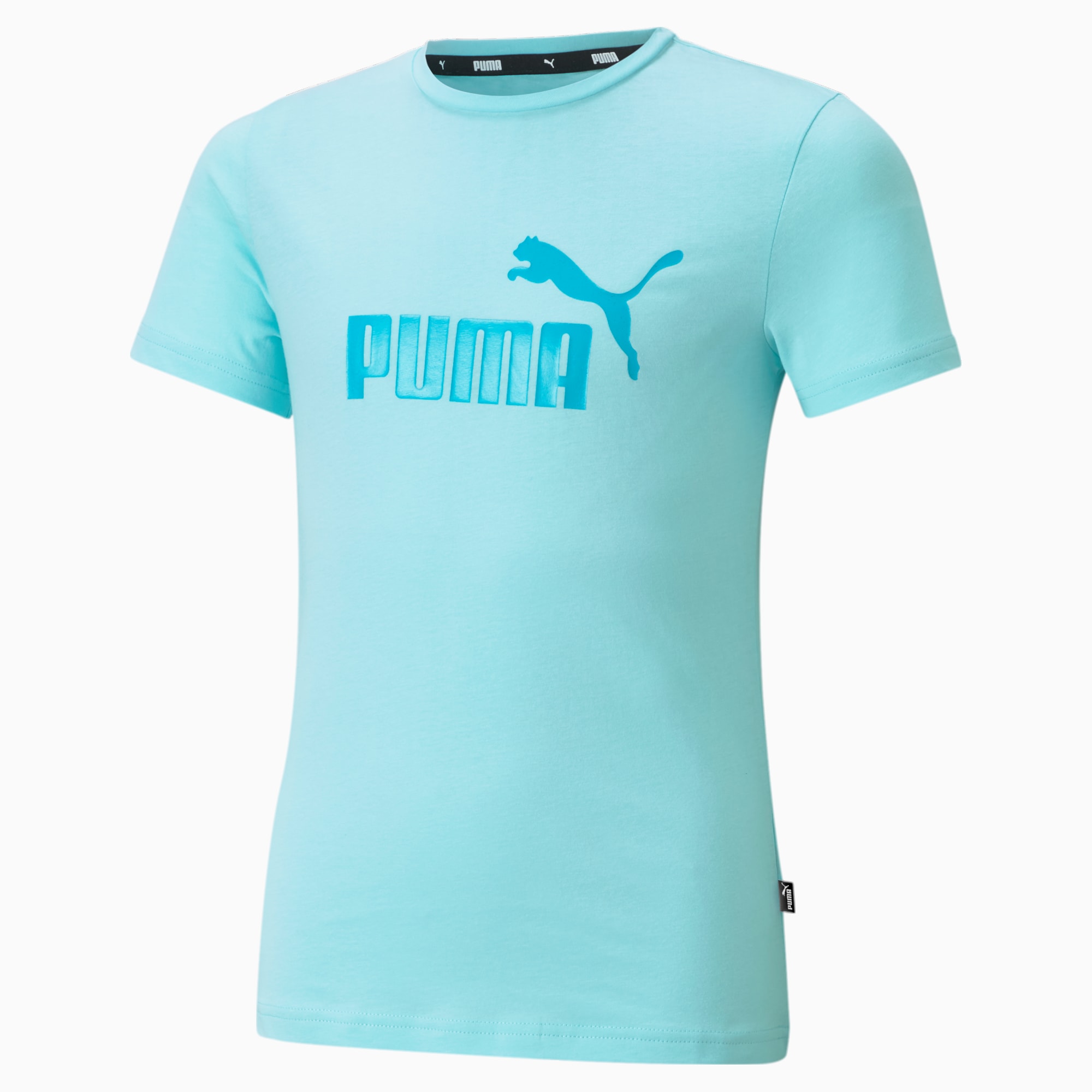 Essentials T-shirt met logo jongeren, Blauw, Maat 152 | PUMA
