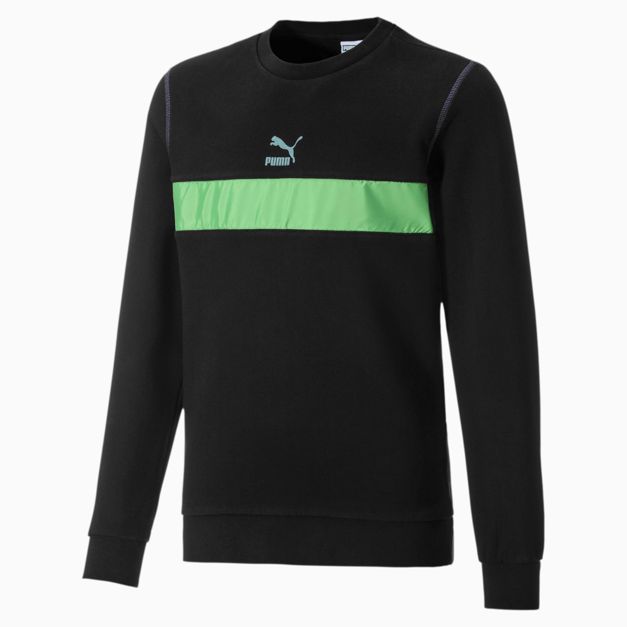 PUMA Sweat à encolure ronde pour enfant, Noir, Taille 110, Vêtements