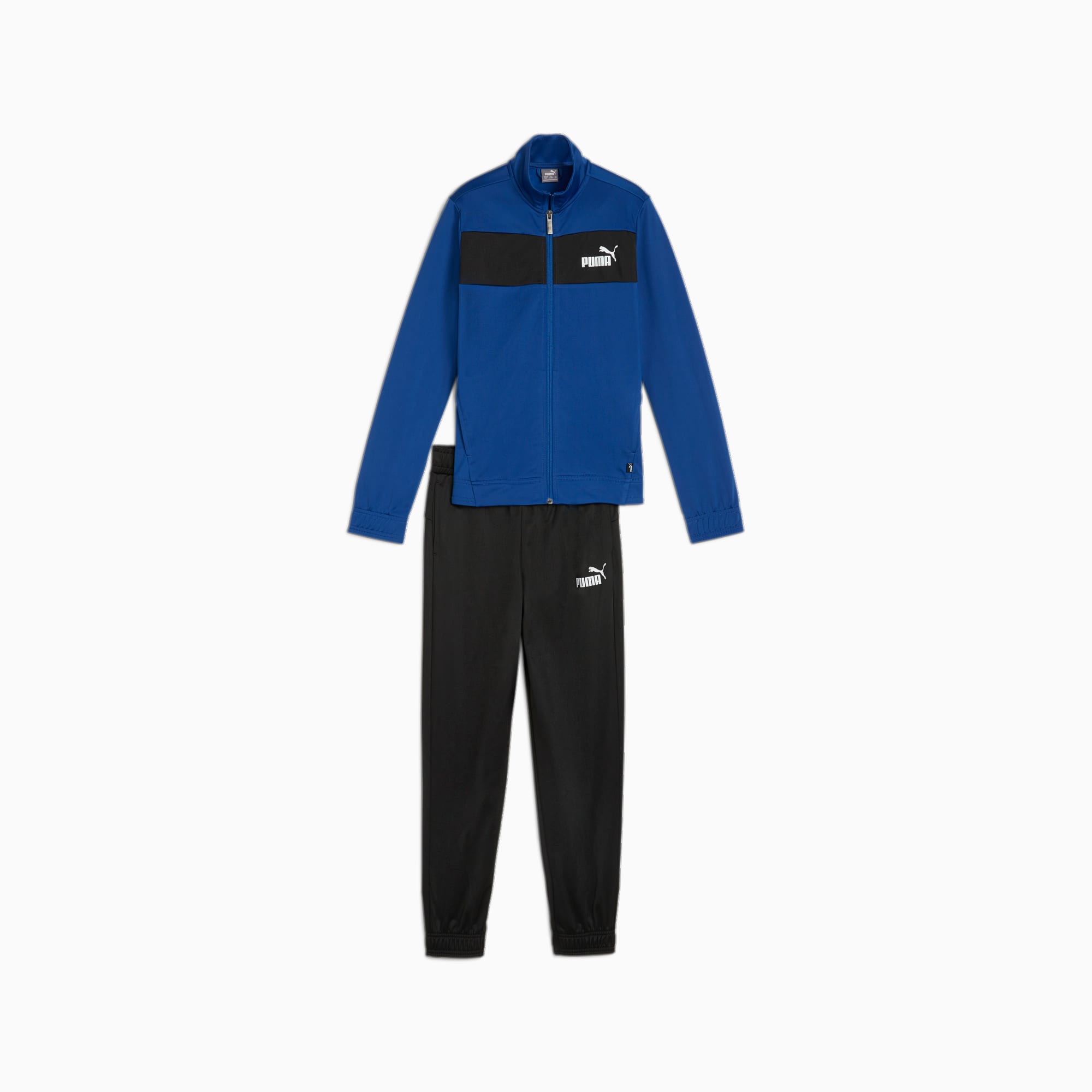 PUMA Jugend-Trainingsanzug Aus Polyester Für Kinder, Blau, Größe: 140, Kleidung