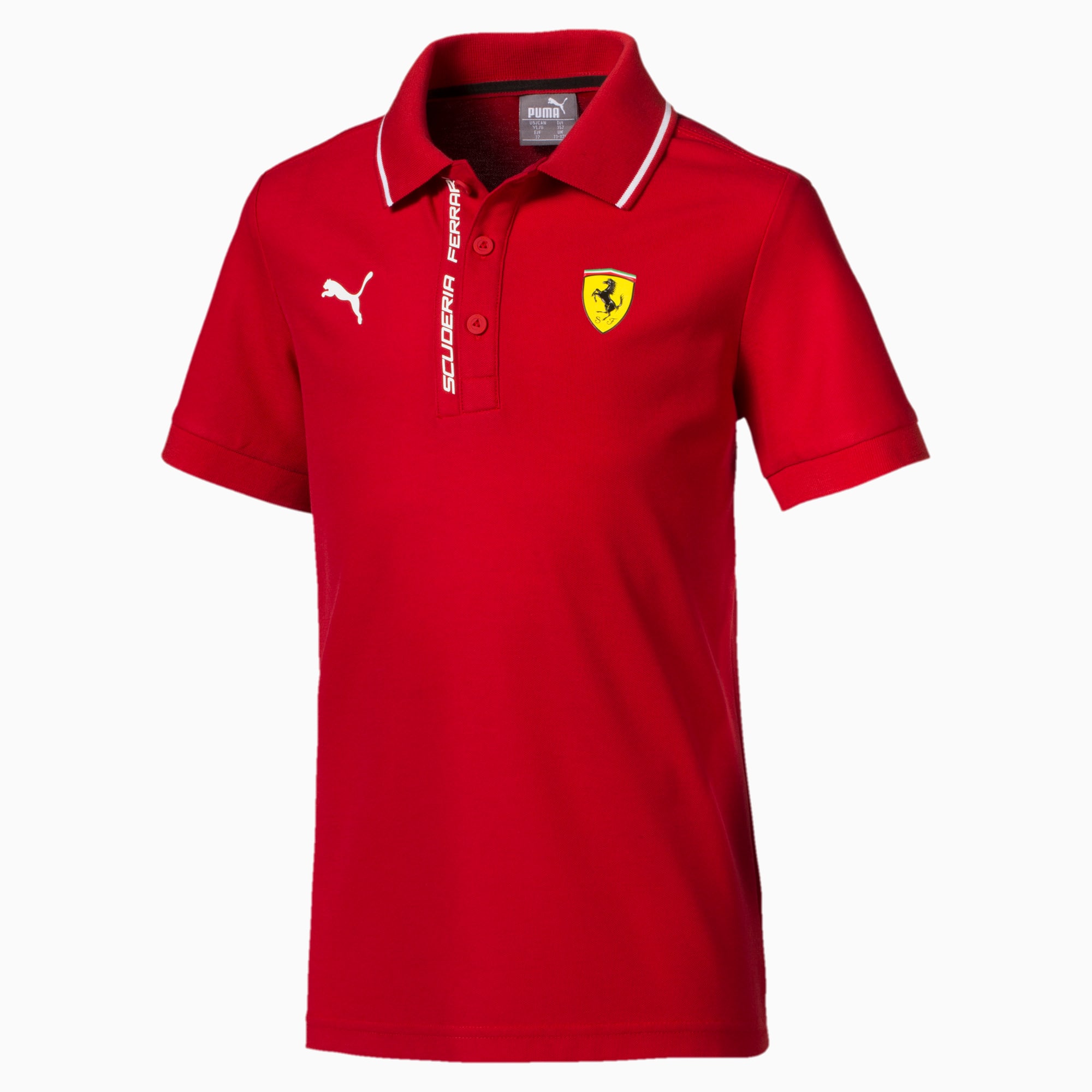 PUMA Polo Ferrari pour enfant, Rouge, Taille 152, Vêtements